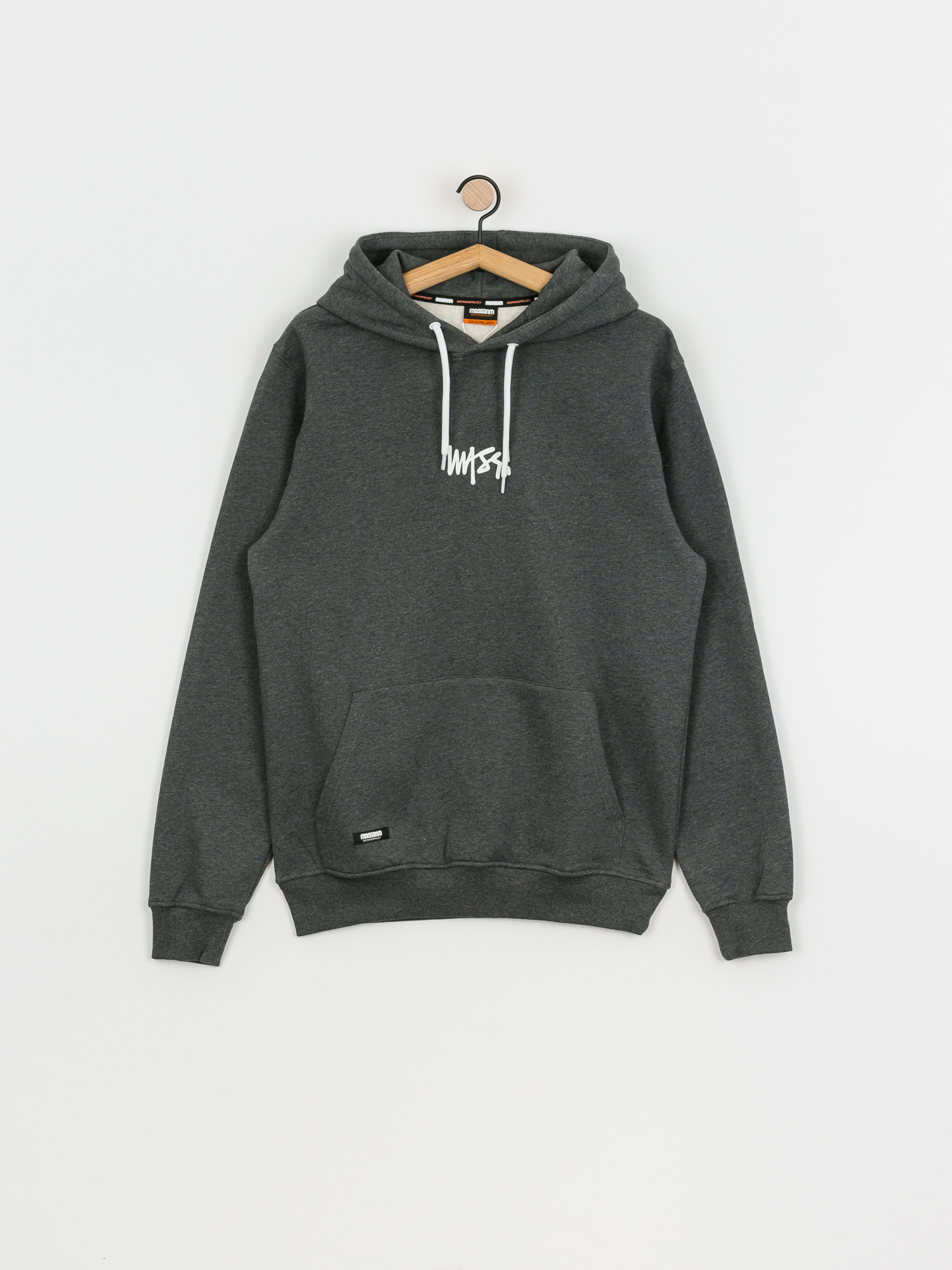 Bluza z kapturem MassDnm Signature Small Logo HD (dark heather grey)