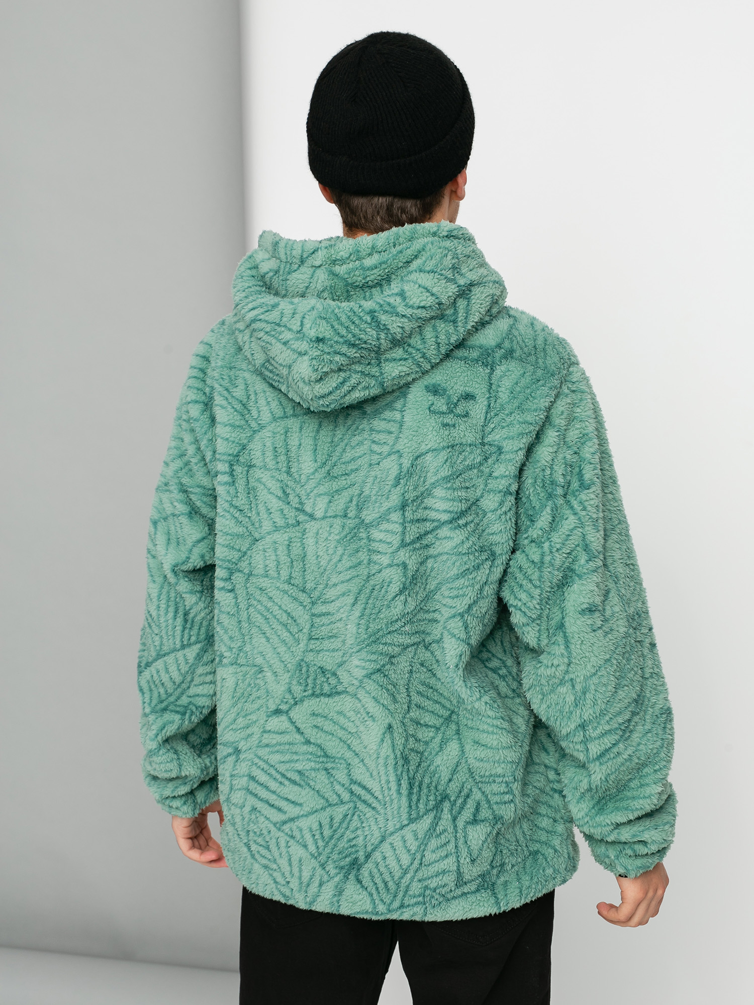 Bluza z kapturem RipNDip Nermal Leaf Fluffy HD (sage)