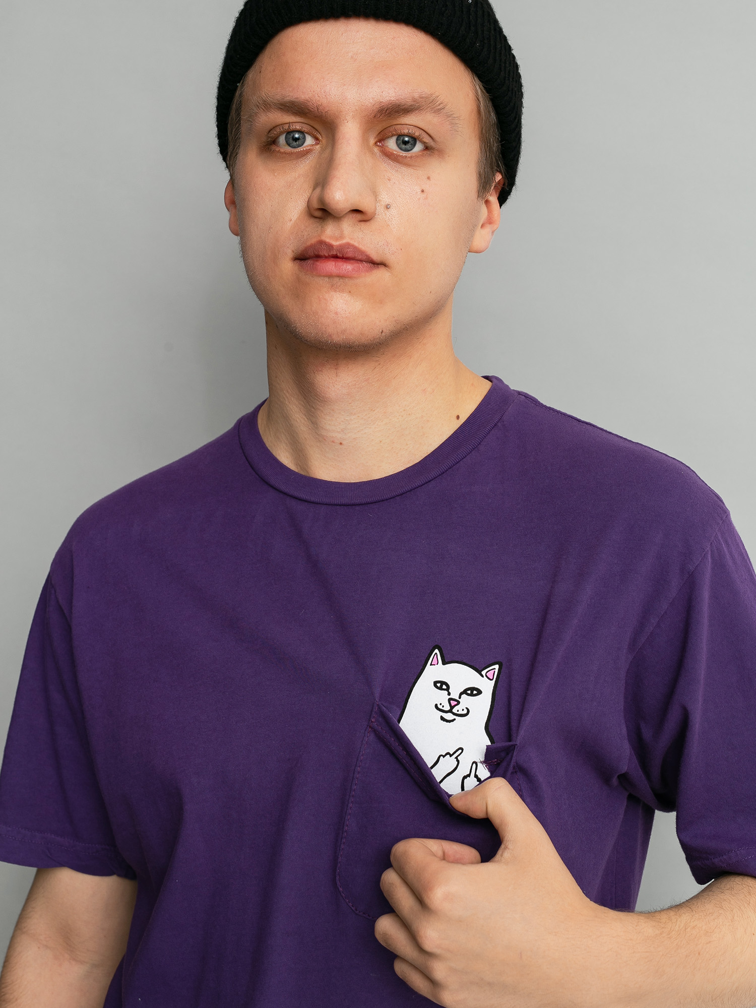 T-shirt RipNDip Lord Nermal Pocket (purple)