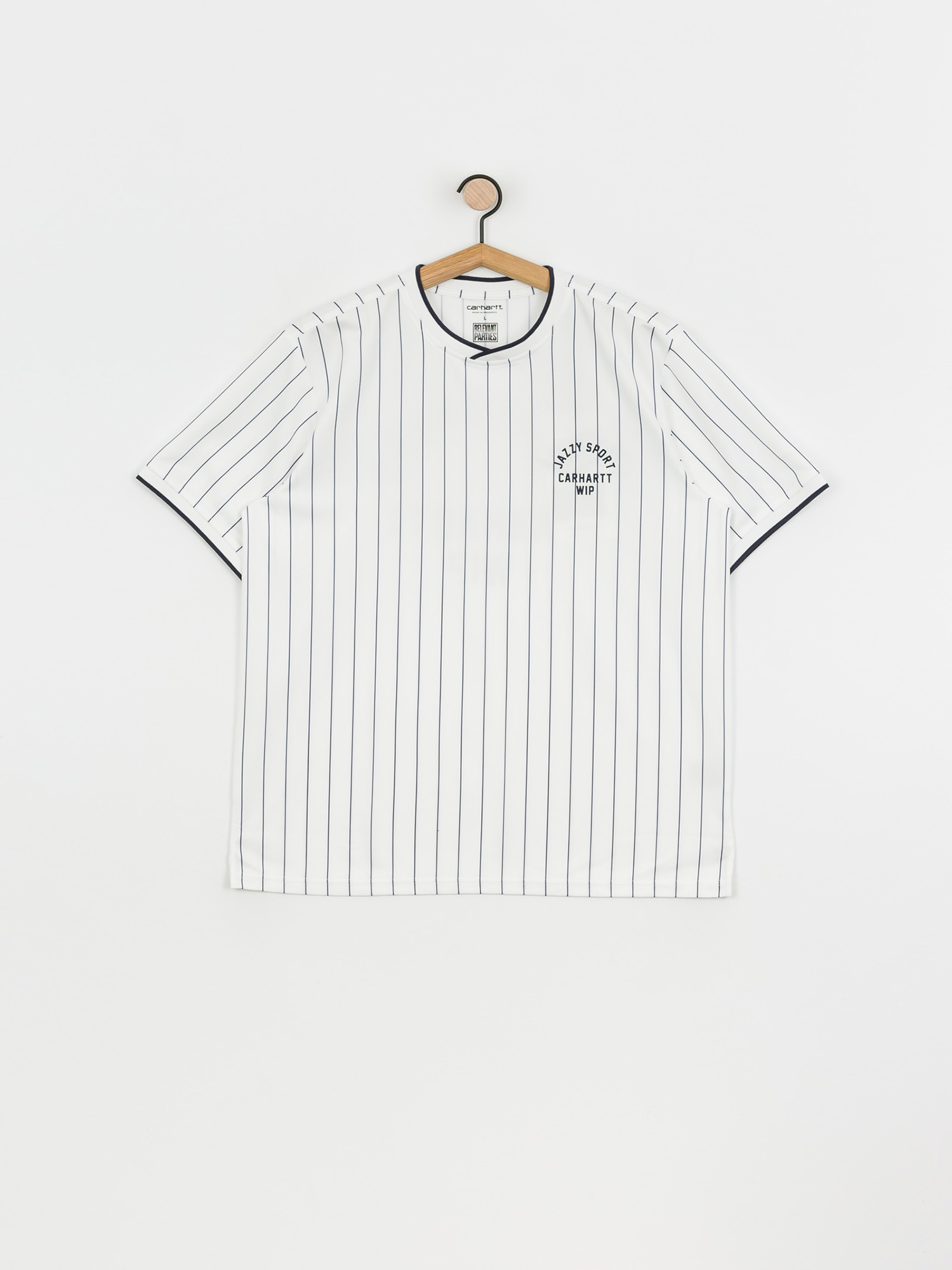 T-shirt Carhartt WIP X Relevant Parties Jazzy Sport Jersey (white/navy stripes)