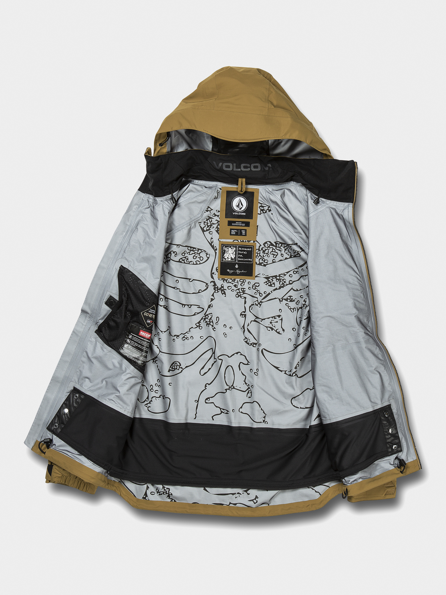 Męska Kurtka snowboardowa Volcom Guch Stretch Gore (burnt khaki)