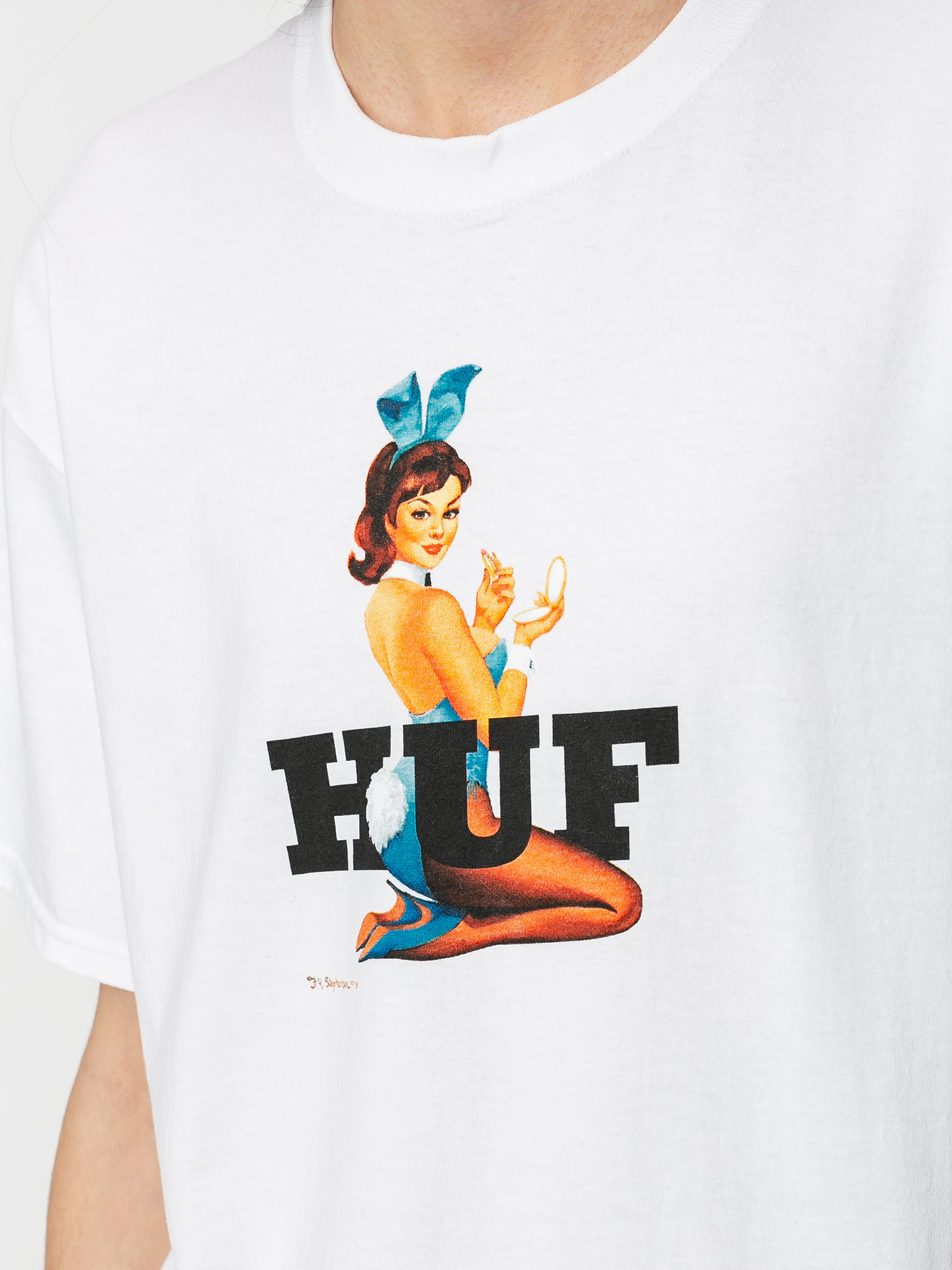 T-shirt HUF X Playboy Bunny Logo (white)