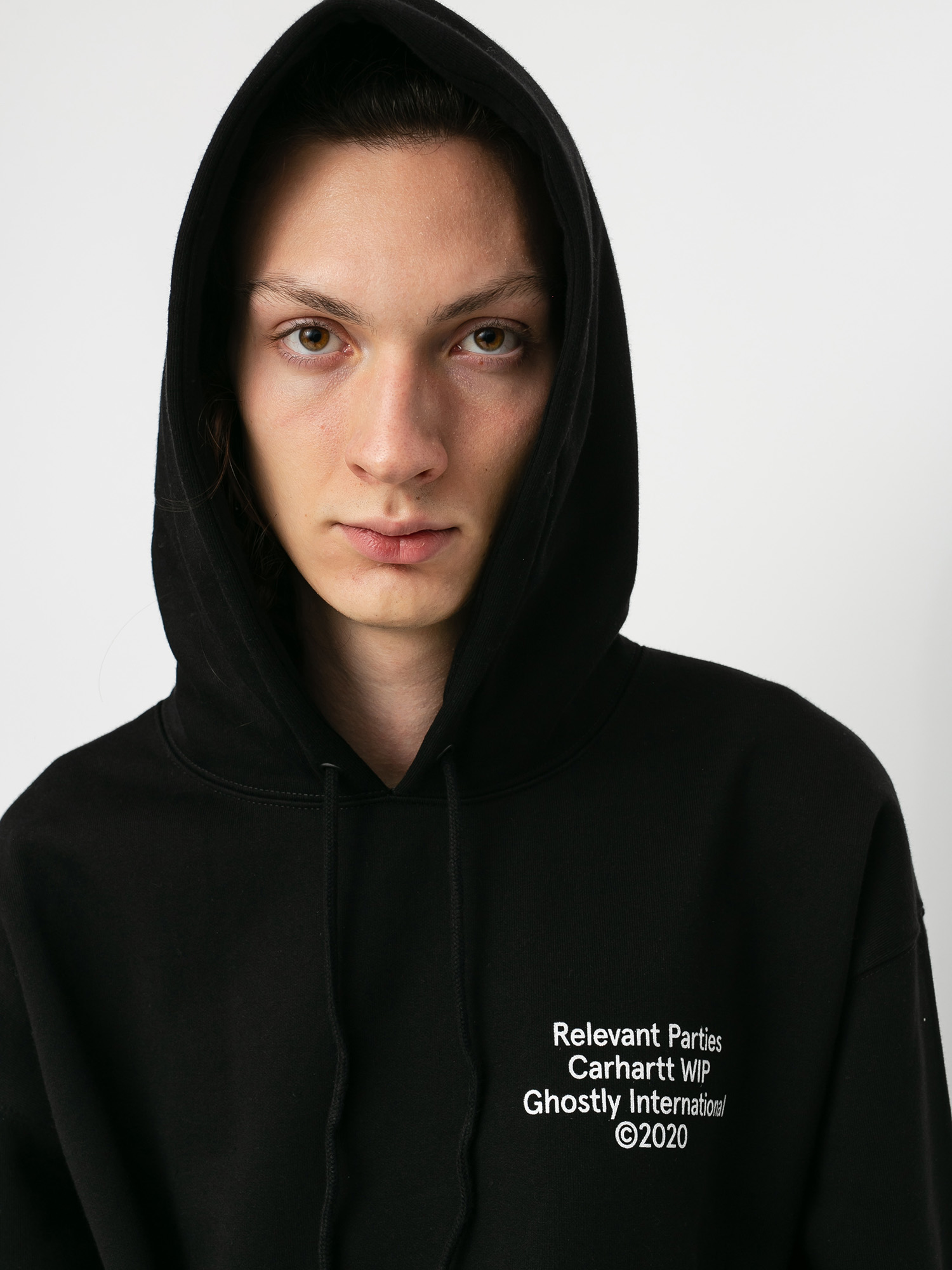 Bluza z kapturem Carhartt WIP X Relevant Parties Ghostly HD (black)