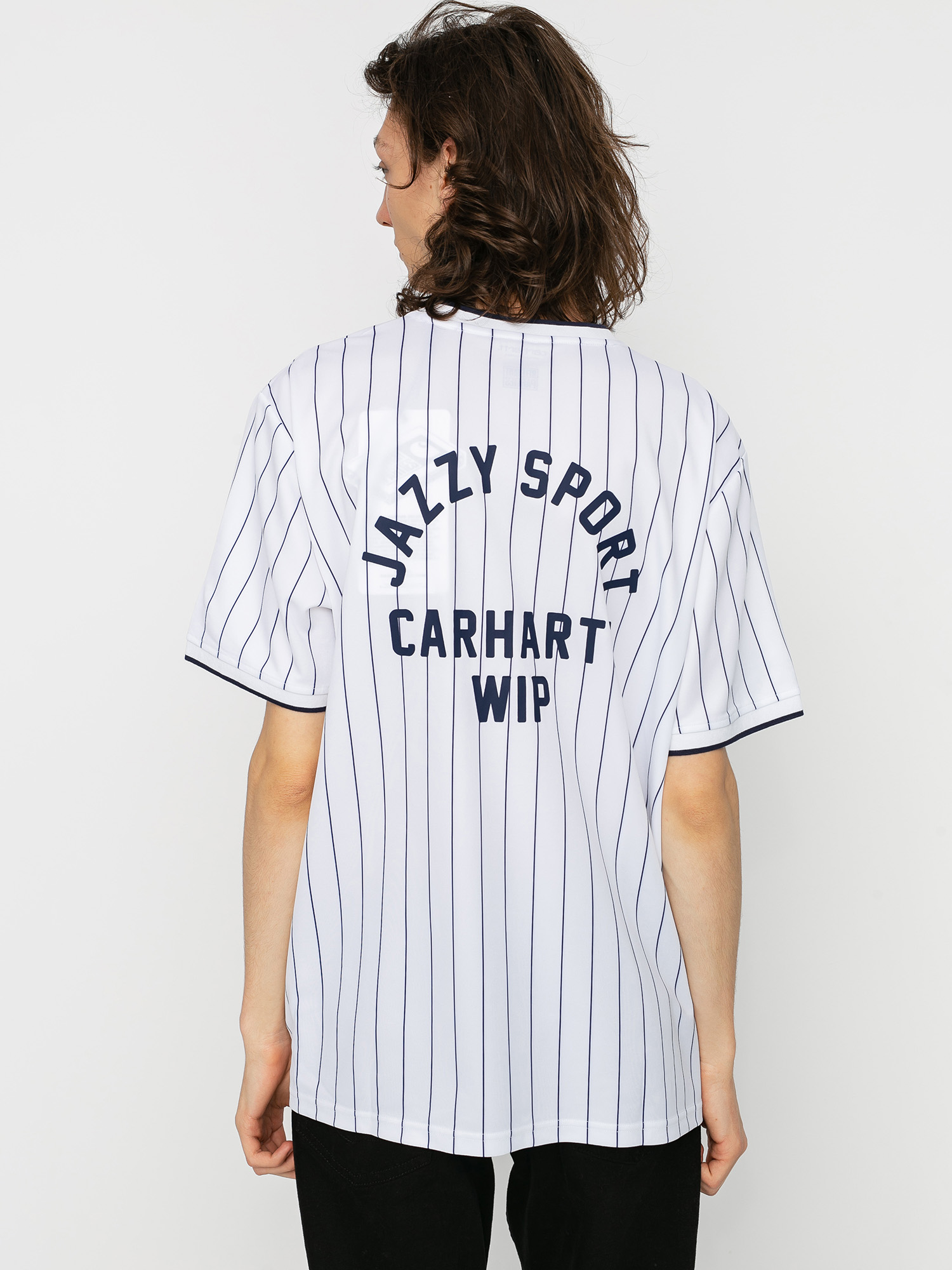 T-shirt Carhartt WIP X Relevant Parties Jazzy Sport Jersey (white/navy stripes)