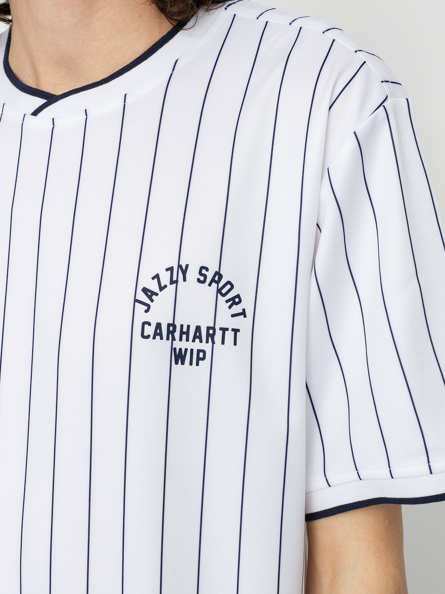 T-shirt Carhartt WIP X Relevant Parties Jazzy Sport Jersey (white/navy stripes)