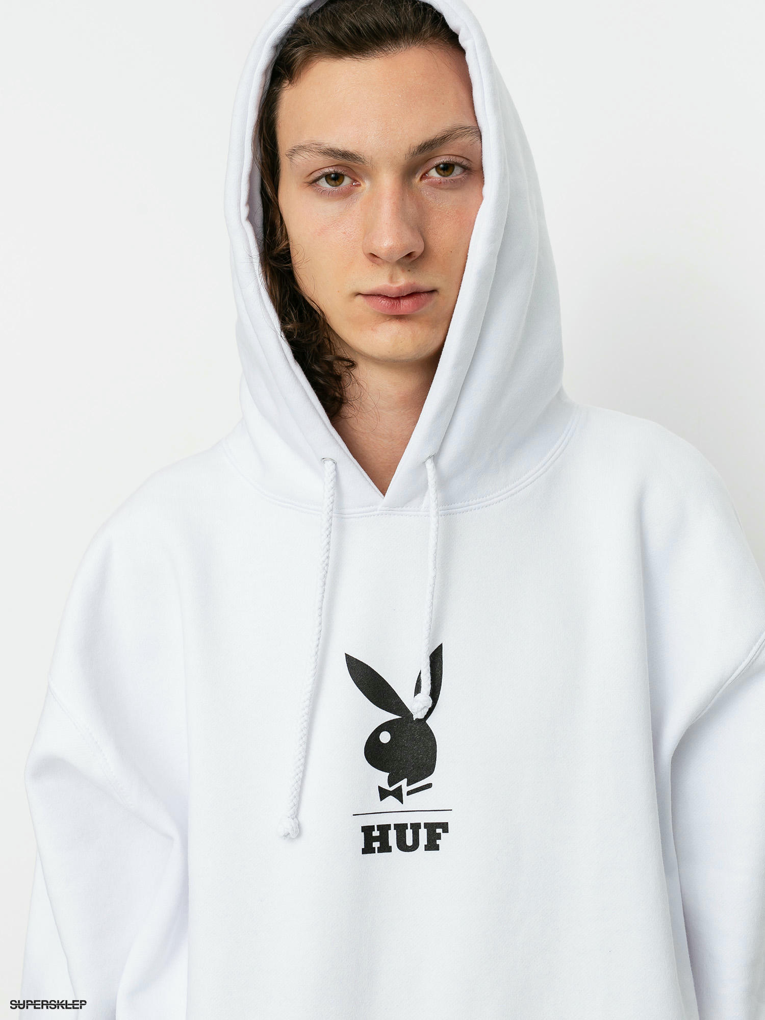 Bluza z kapturem HUF X Playboy May88 Cover HD (white)