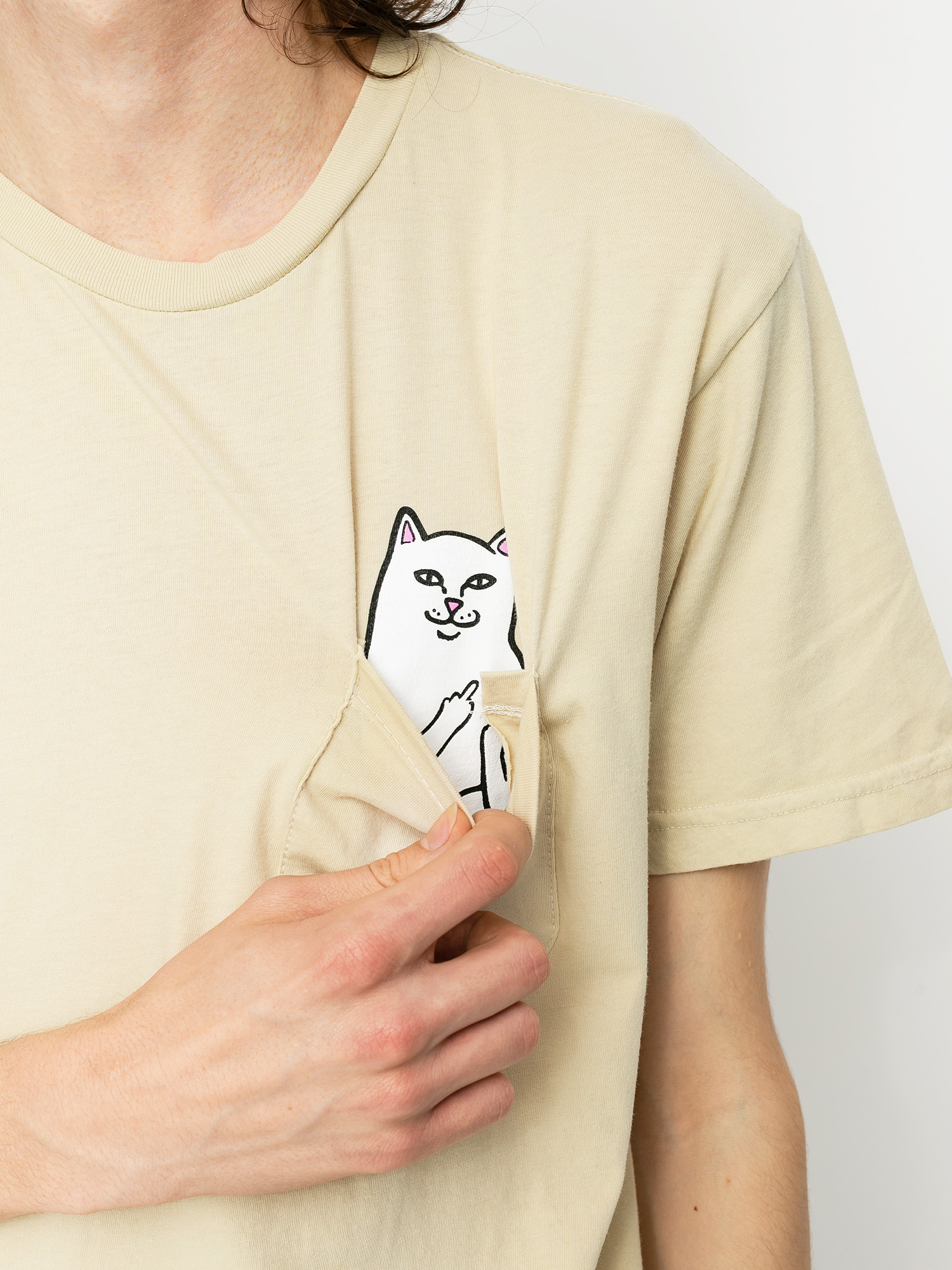 T-shirt RipNDip Lord Nermal Pocket (tan)