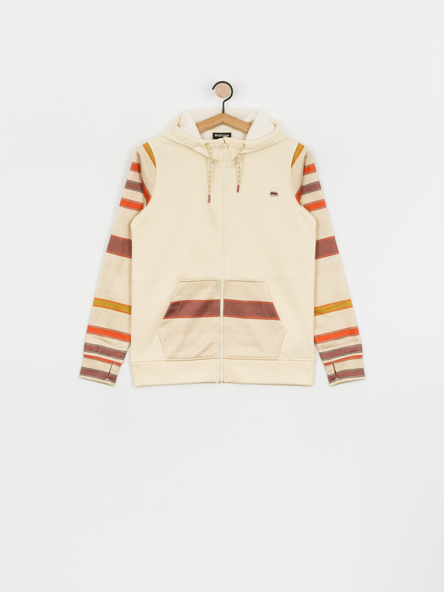 Damska Bluza aktywna Burton Oak ZHD (creme brulee heather/creme brulee woven stripe)