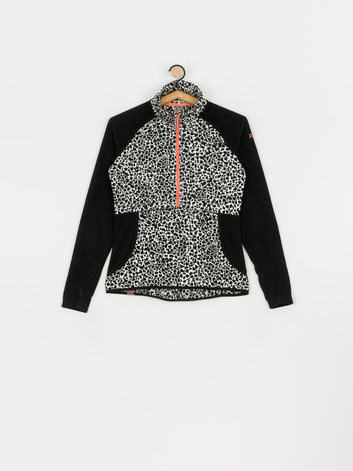 Damska Bluza aktywna Roxy Cascade (true black pop animal)