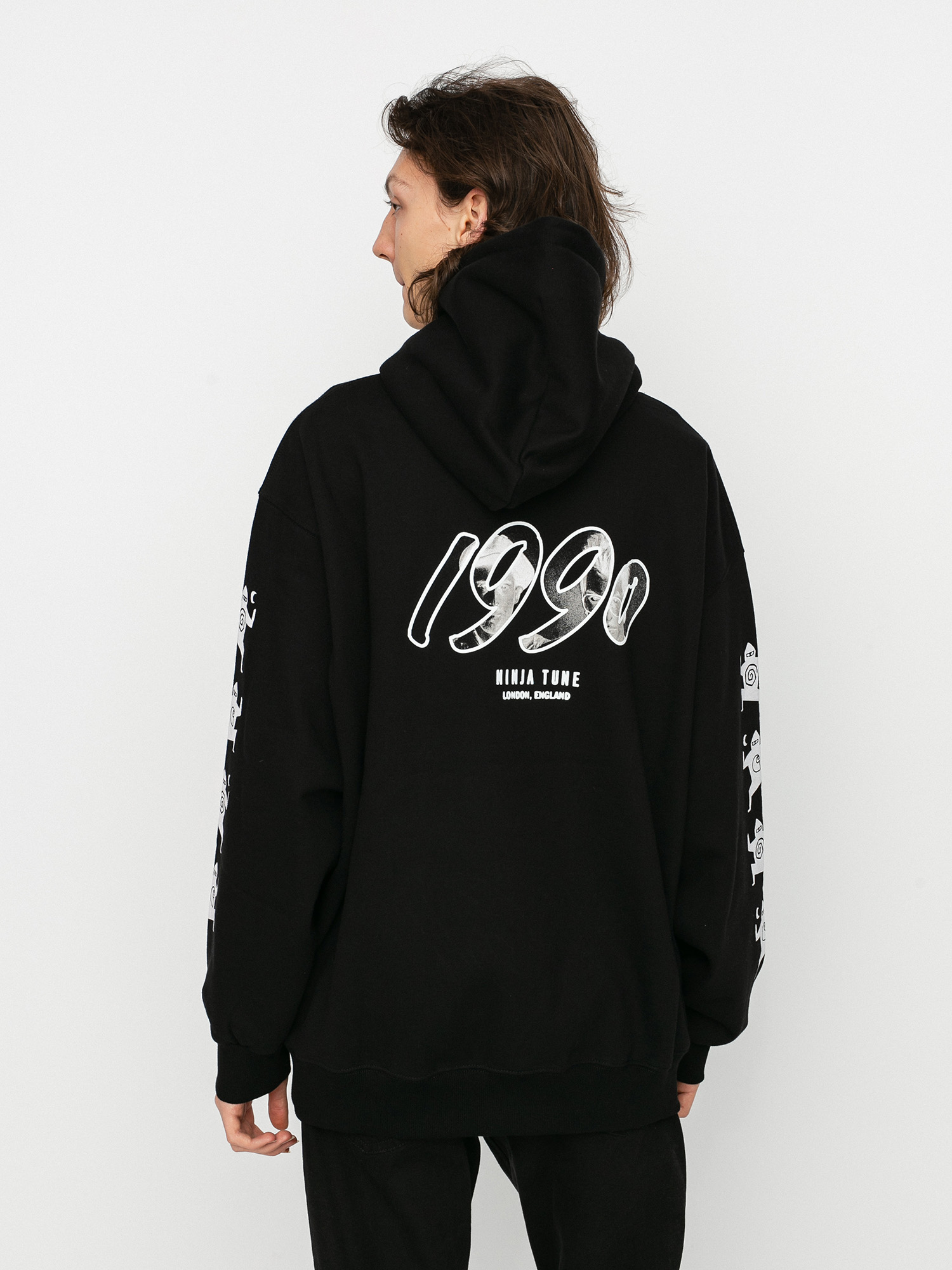 Bluza z kapturem Carhartt WIP X Relevant Parties Ninja Tune HD (black/white)