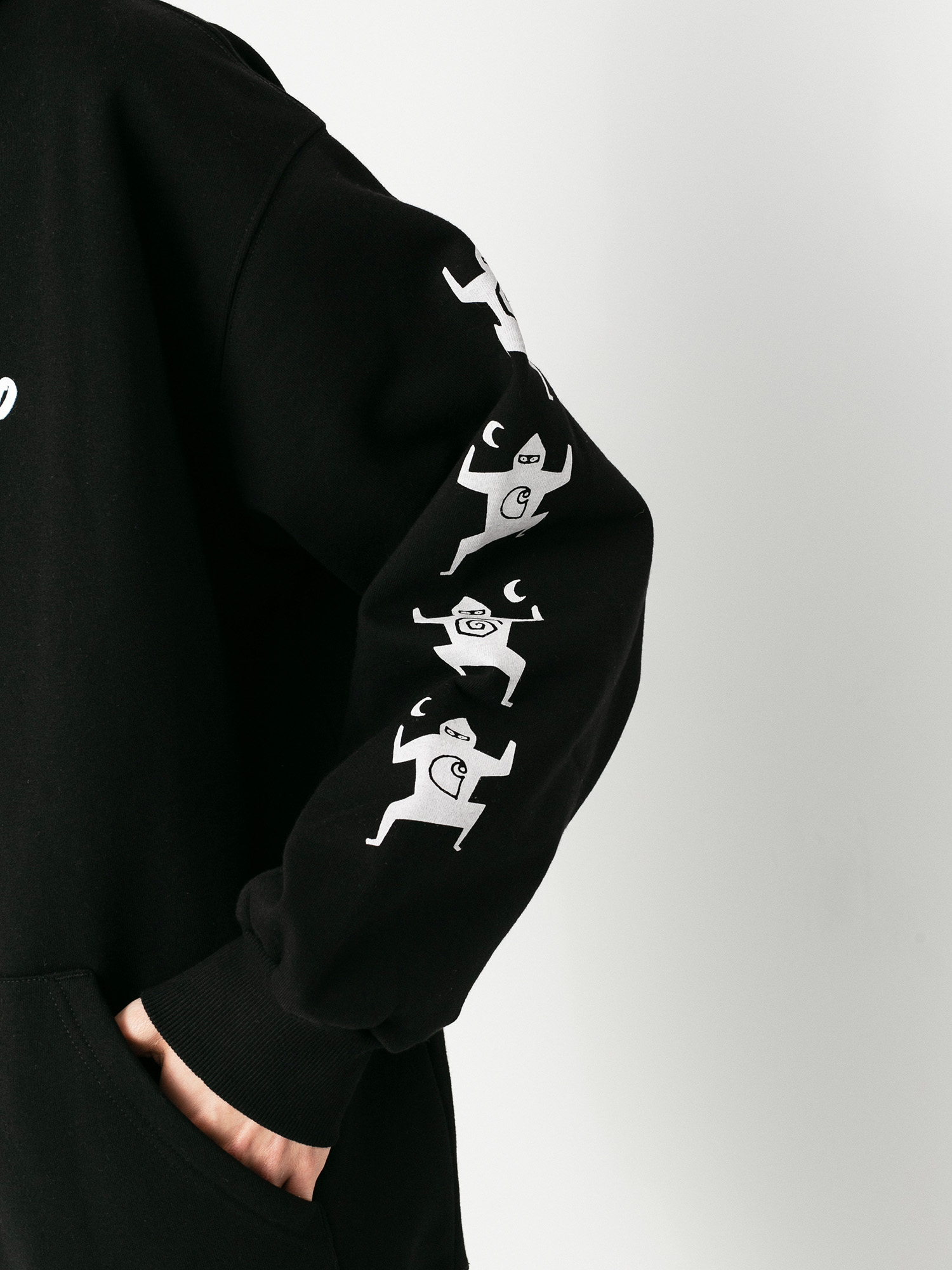 Bluza z kapturem Carhartt WIP X Relevant Parties Ninja Tune HD (black/white)