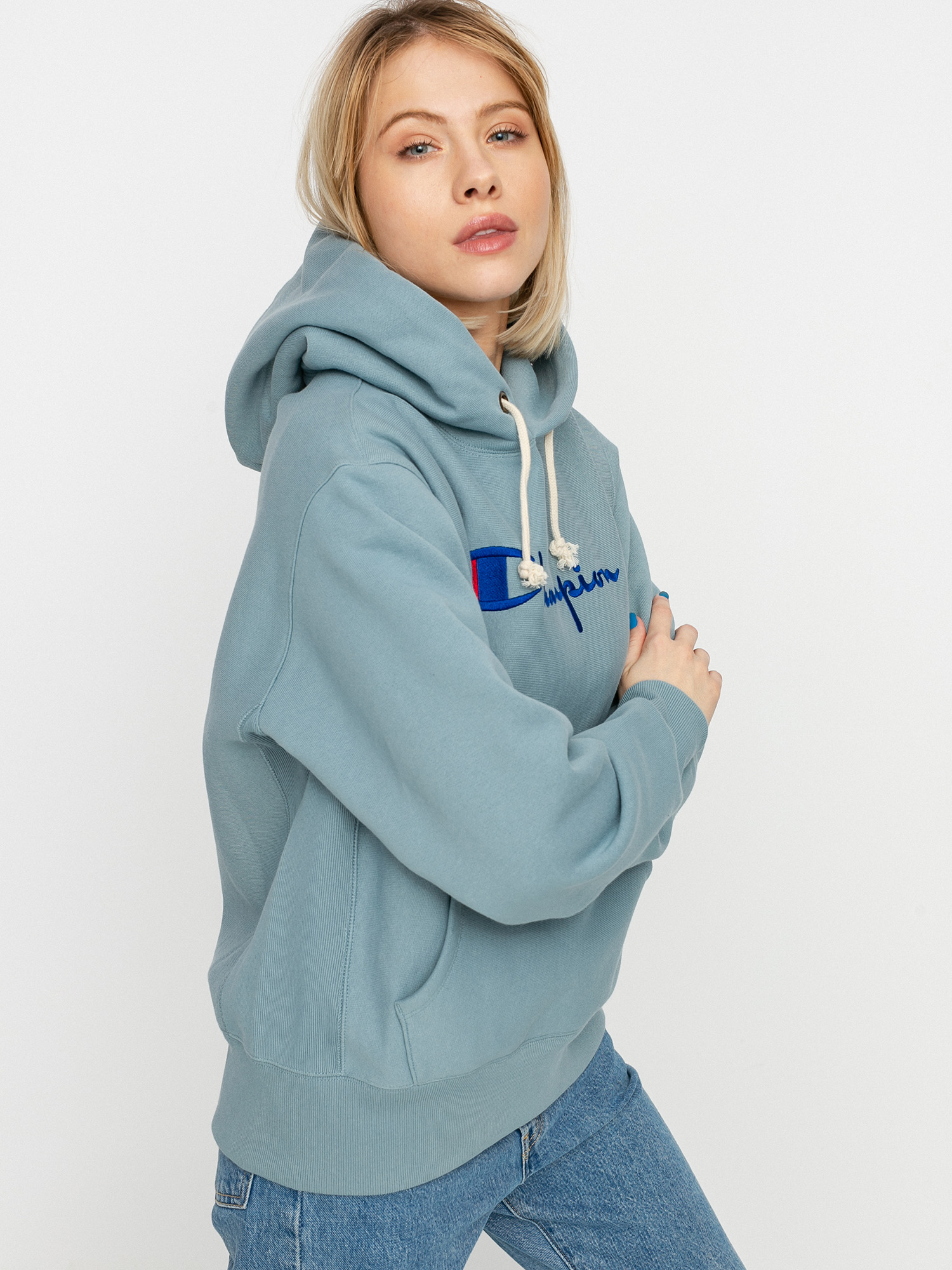 Bluza z kapturem Champion Sweatshirt HD 113794 Wmn (cgr)