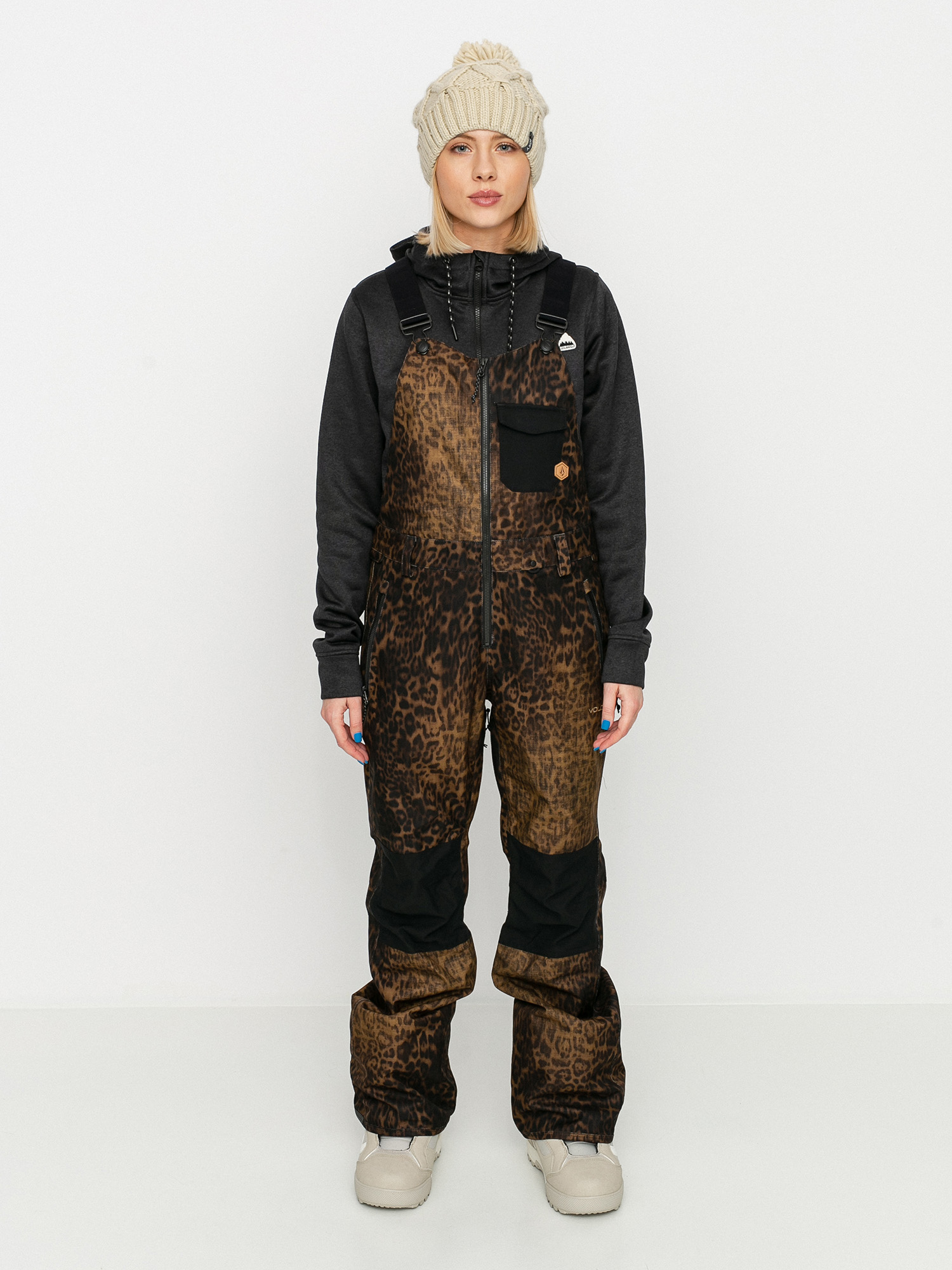 Damskie Spodnie snowboardowe Volcom Swift Bib Overall (leopard)