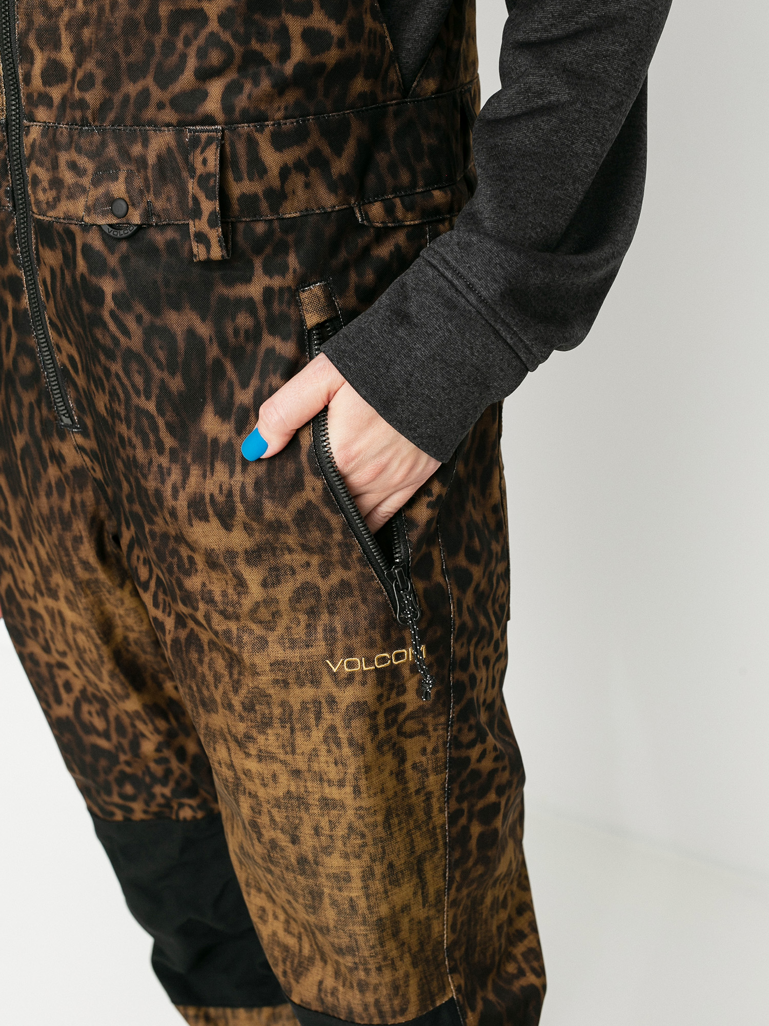 Damskie Spodnie snowboardowe Volcom Swift Bib Overall (leopard)