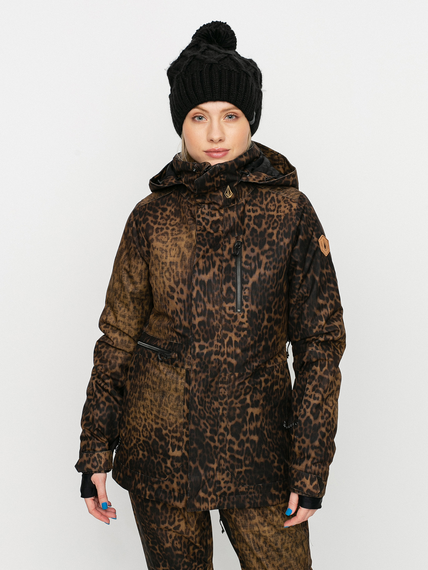 Damska Kurtka snowboardowa Volcom Shelter 3D Stretch (leopard)