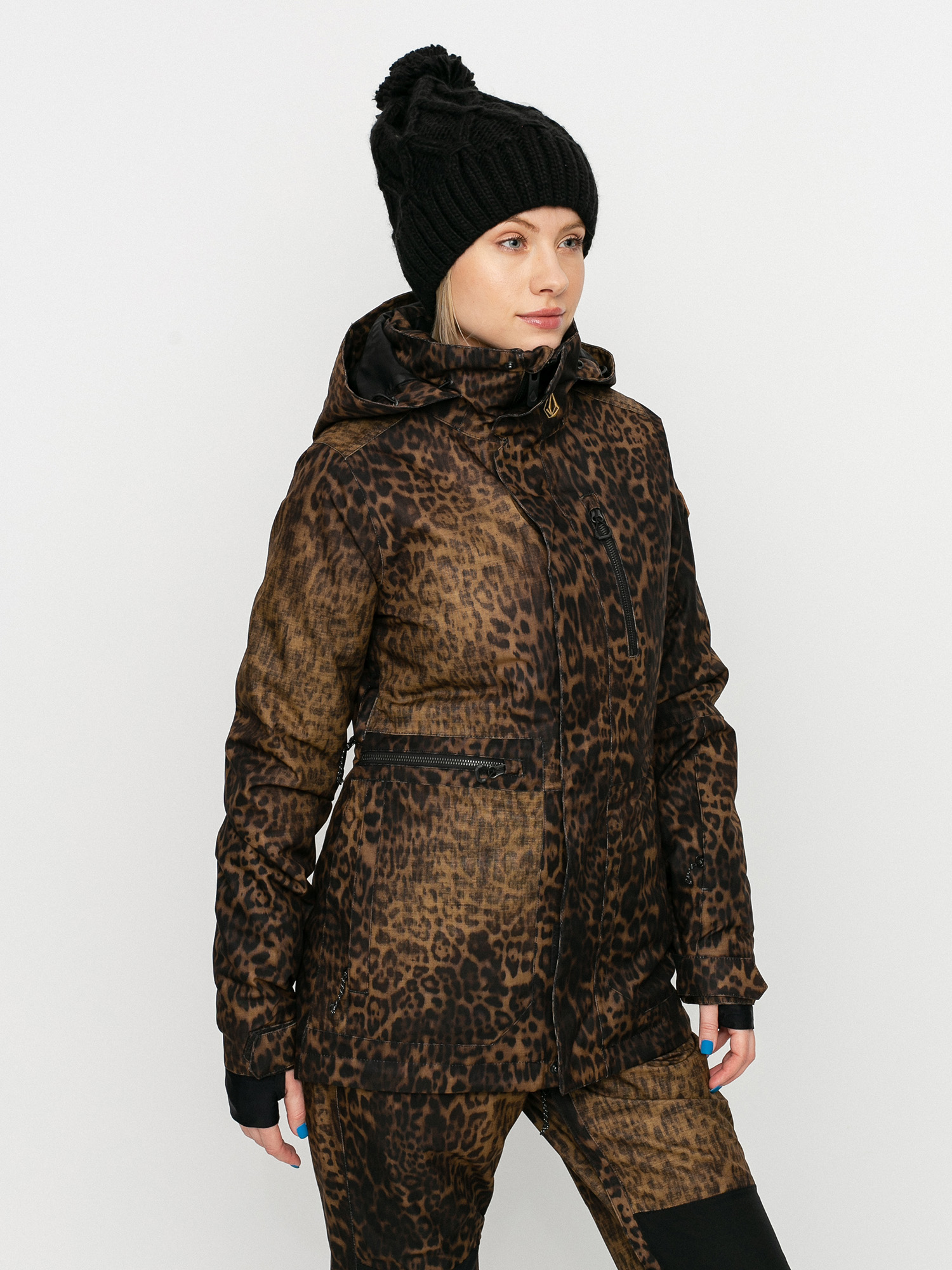 Damska Kurtka snowboardowa Volcom Shelter 3D Stretch (leopard)