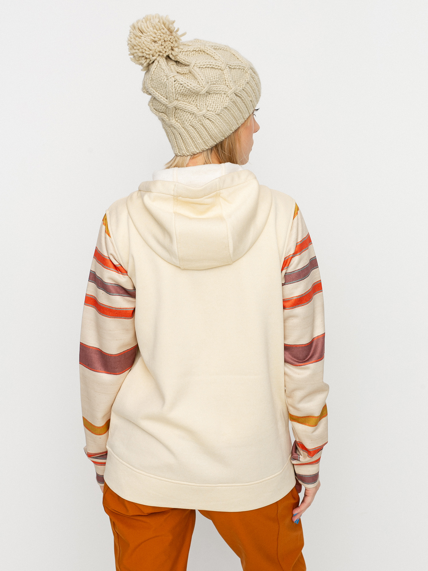 Damska Bluza aktywna Burton Oak ZHD (creme brulee heather/creme brulee woven stripe)