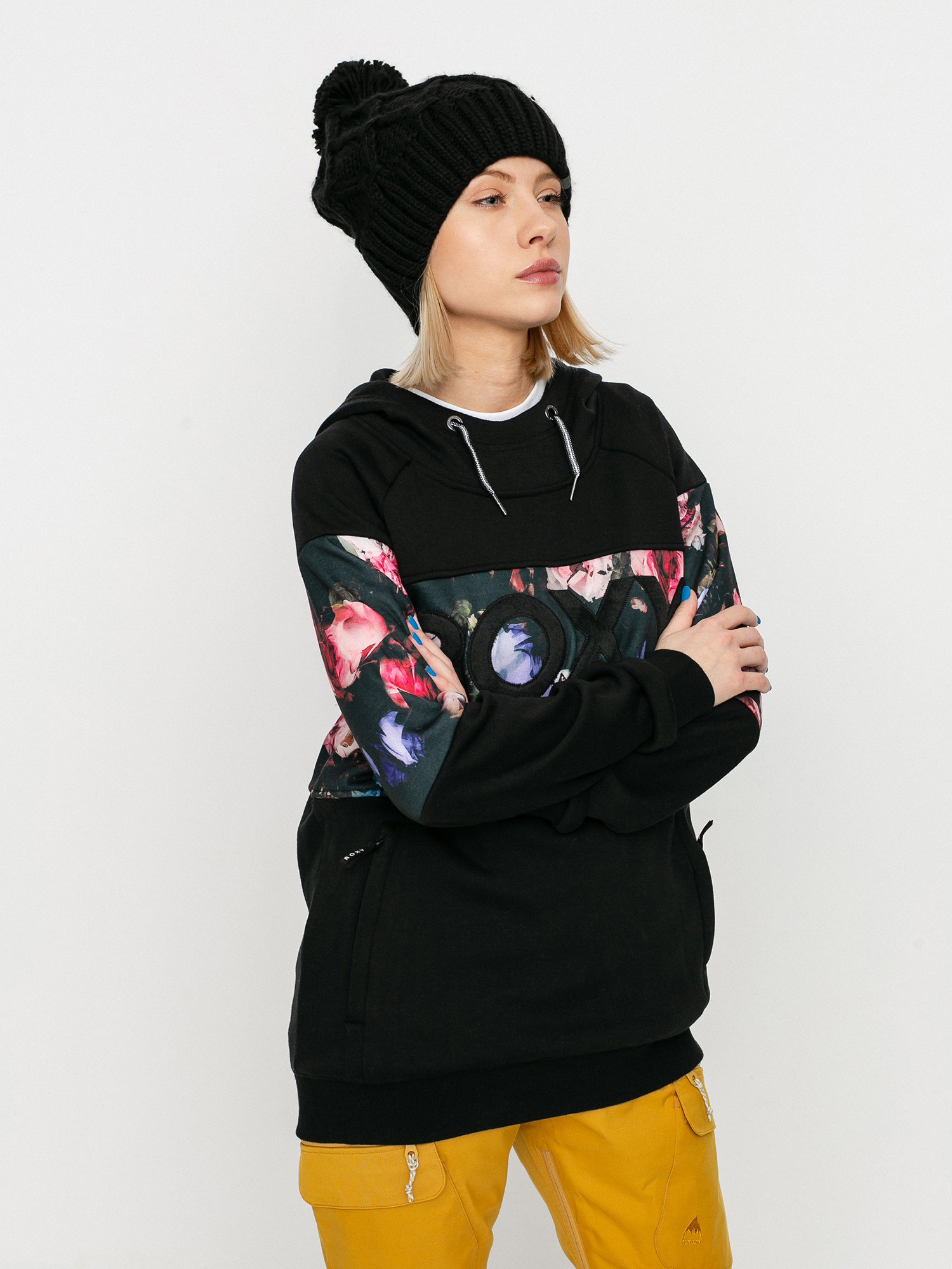 Damska Bluza aktywna Roxy Liberty HD (true black blooming party)
