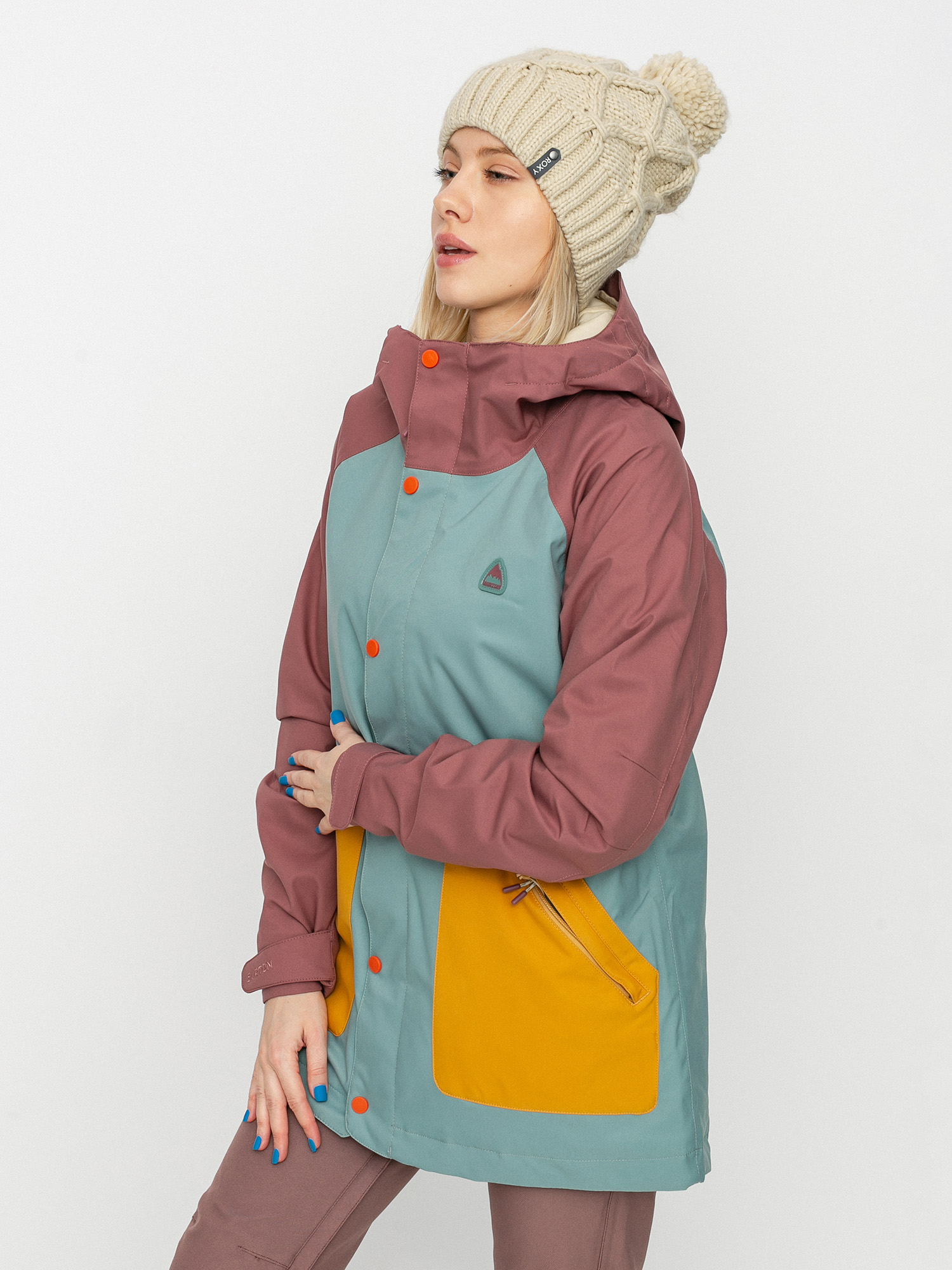 Damska Kurtka snowboardowa Burton Eastfall (rose brown/trellis/harvest gold)