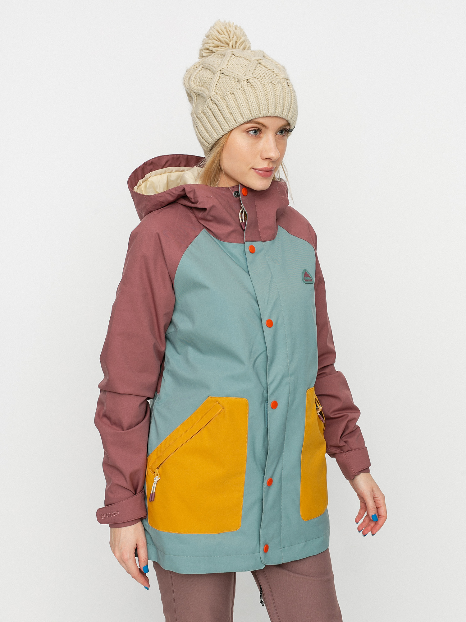 Damska Kurtka snowboardowa Burton Eastfall (rose brown/trellis/harvest gold)