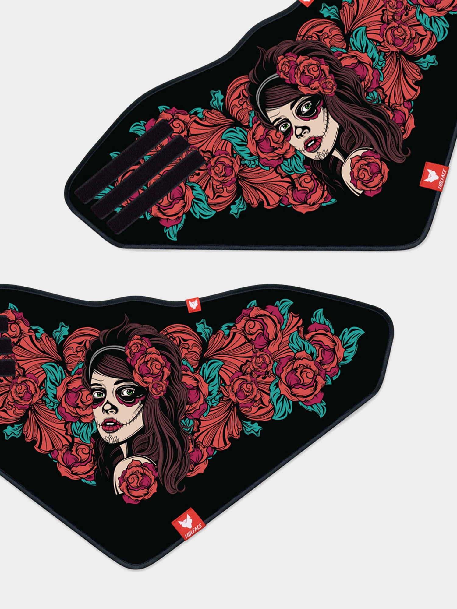 Bandana Wolface La Santa Muerte Roses (black)