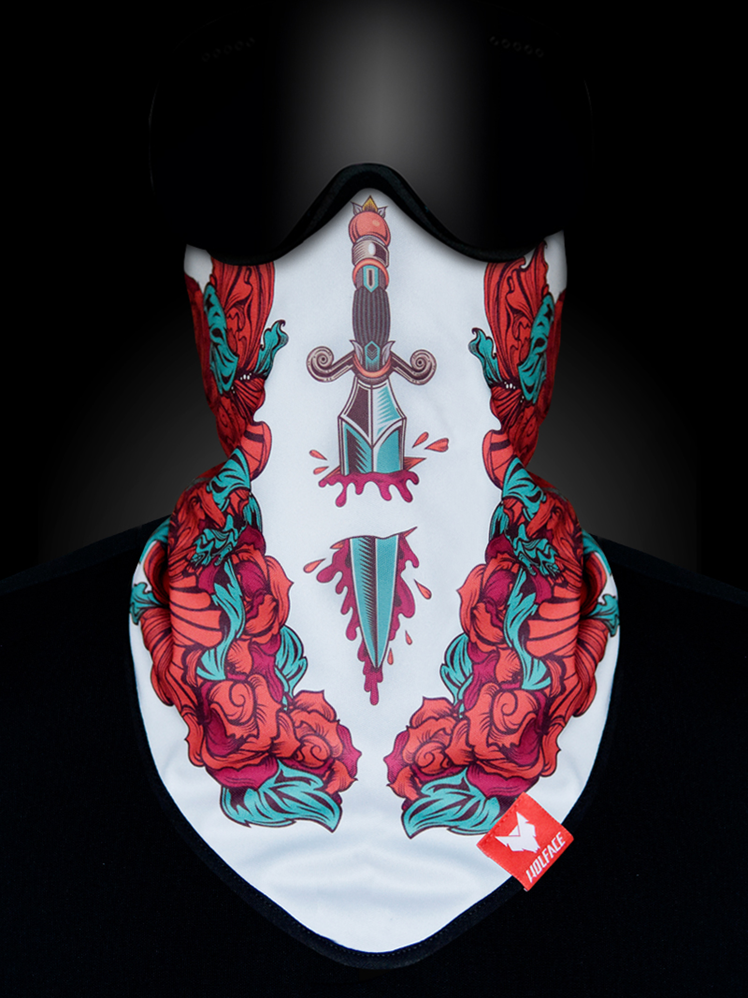 Bandana Wolface Knif N Roses (white)