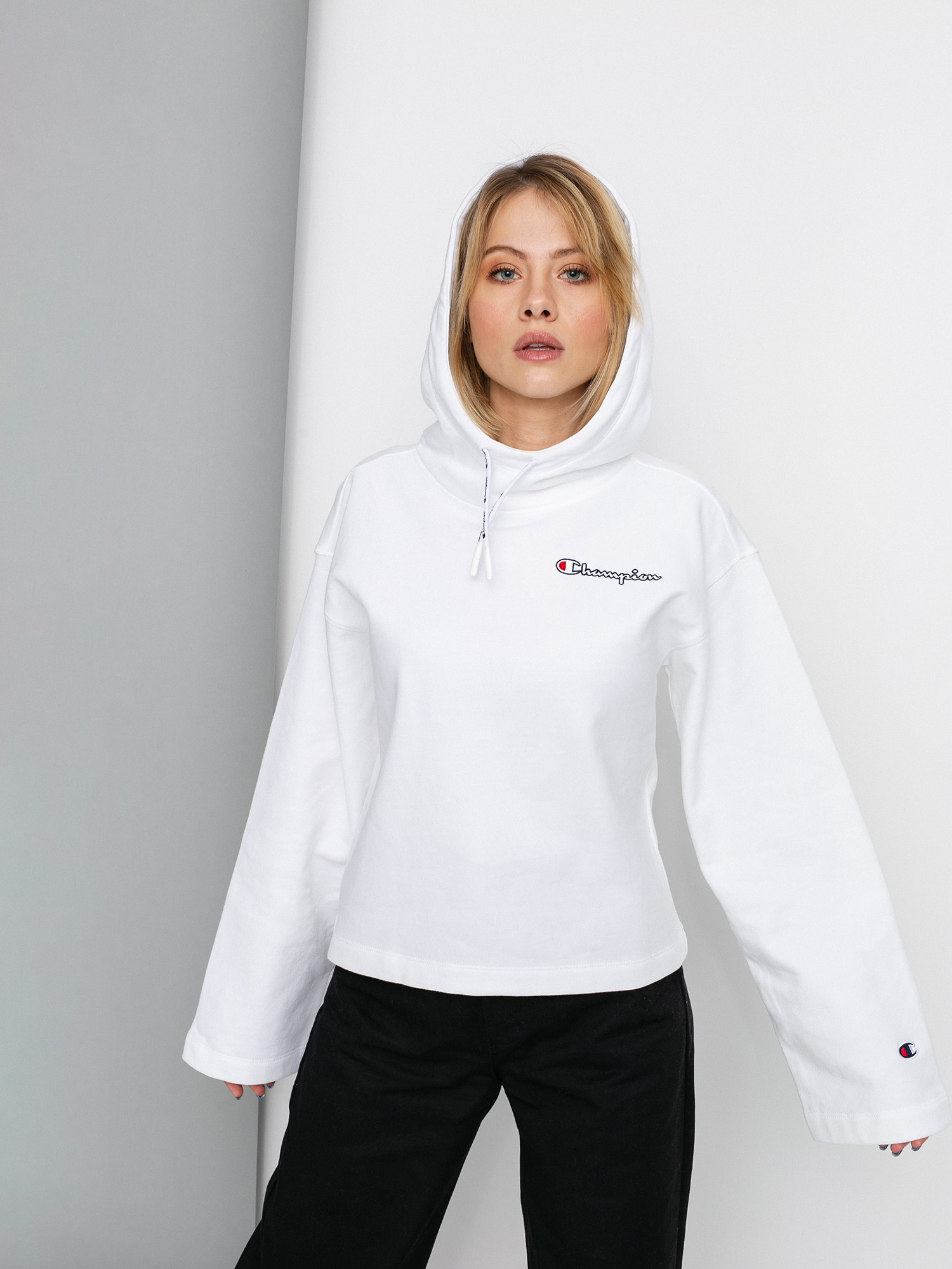 Bluza z kapturem Champion Sweatshirt HD 113186 Wmn (wht)