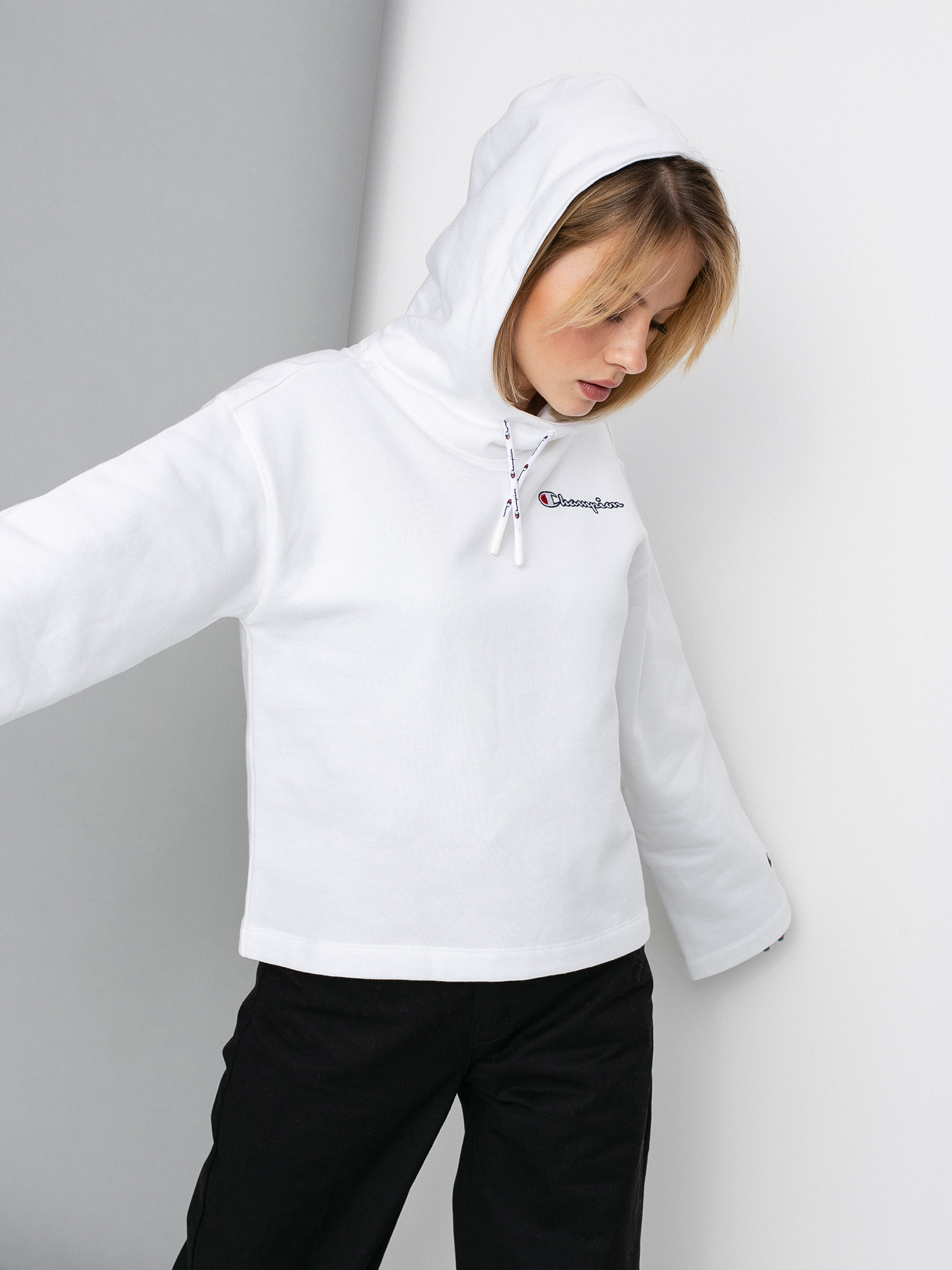Bluza z kapturem Champion Sweatshirt HD 113186 Wmn (wht)
