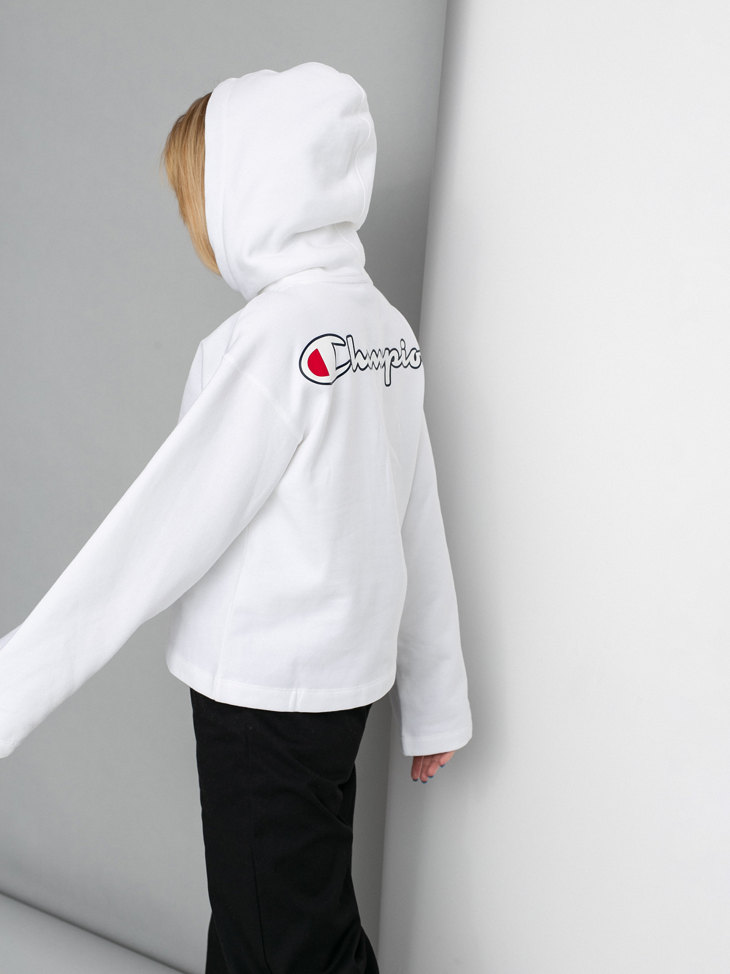 Bluza z kapturem Champion Sweatshirt HD 113186 Wmn (wht)