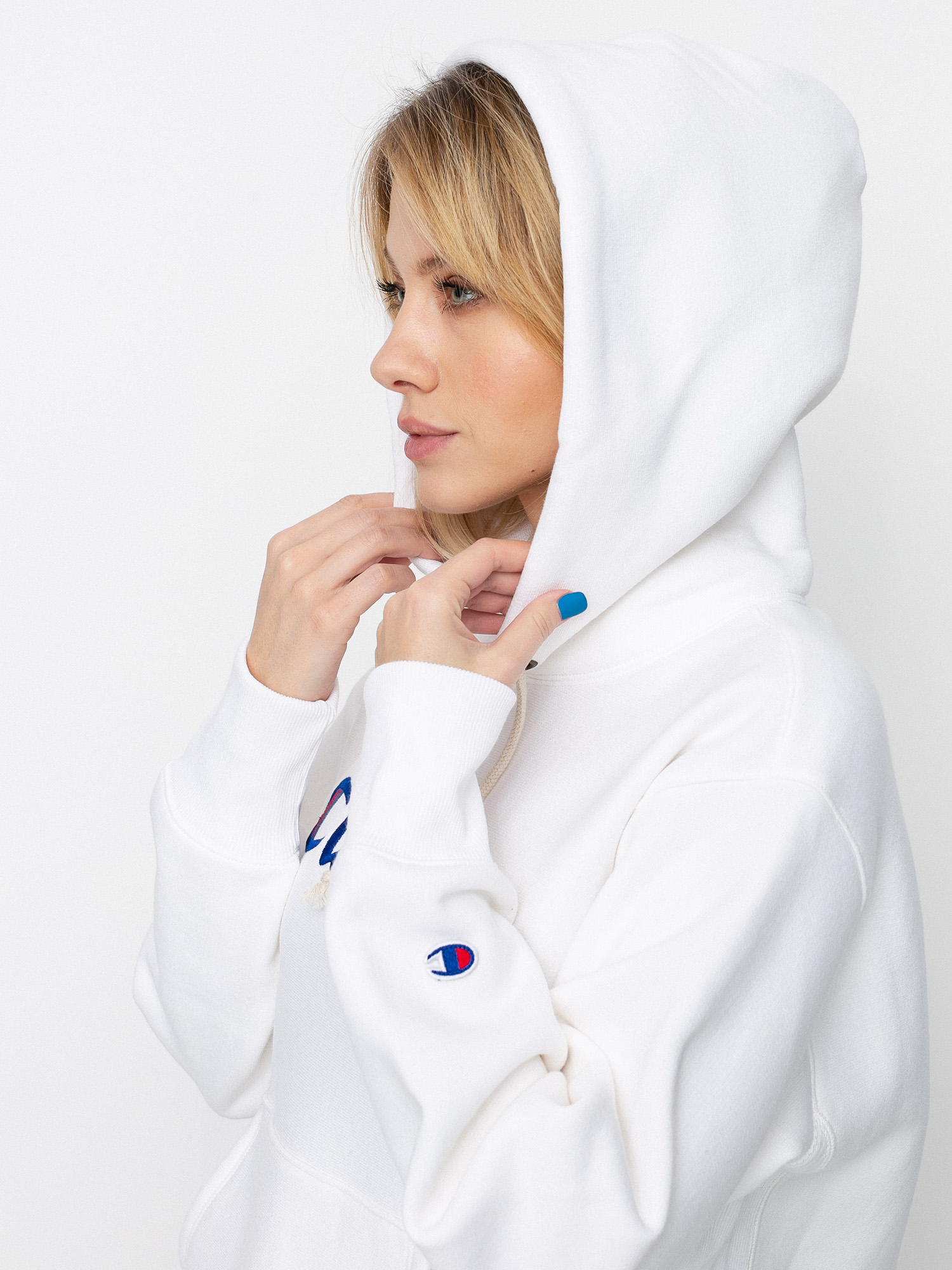 Bluza z kapturem Champion Sweatshirt HD 113794 Wmn (wht)