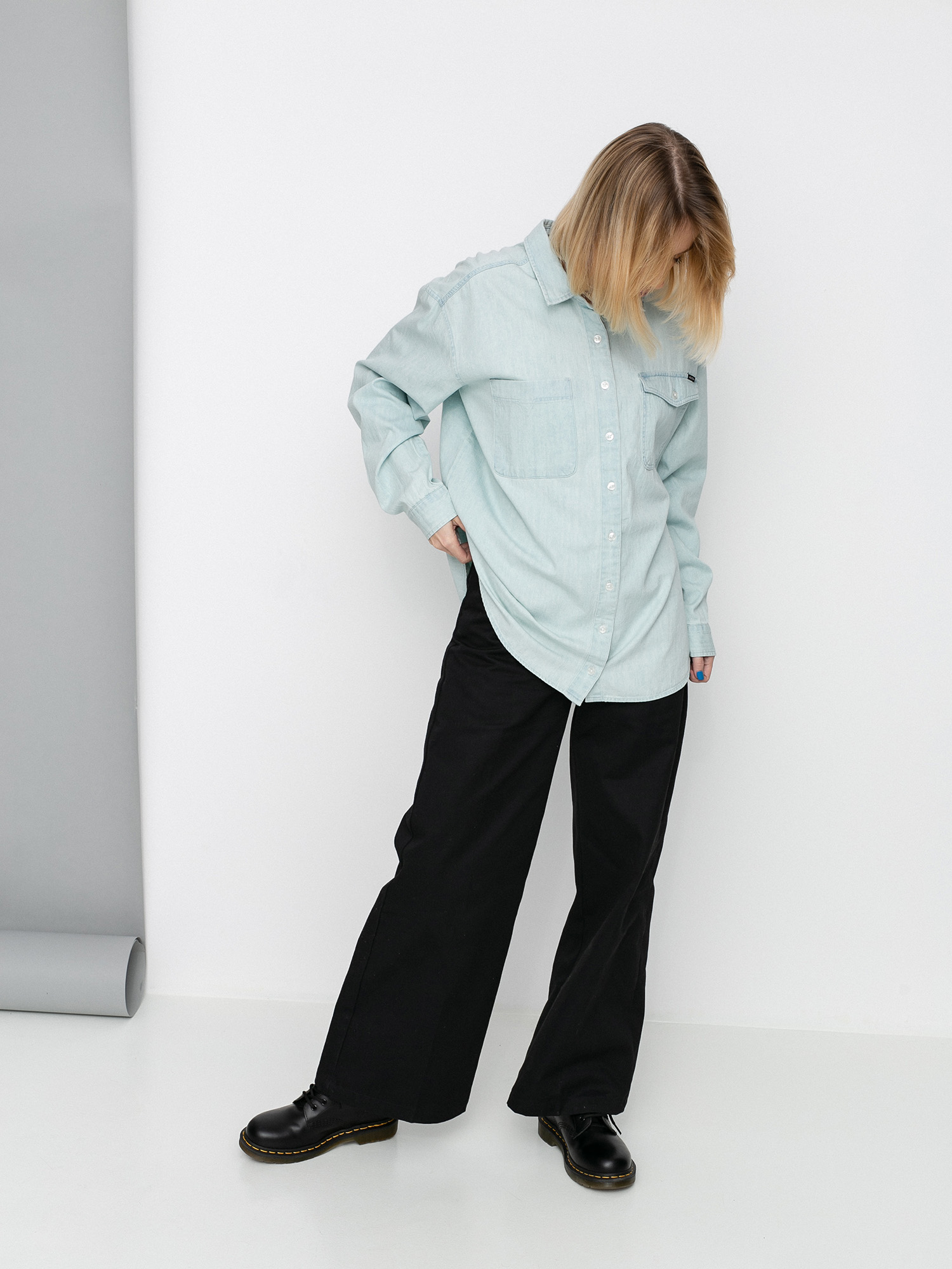 Koszula Volcom Sunday Strut Wmn (sun faded indigo)