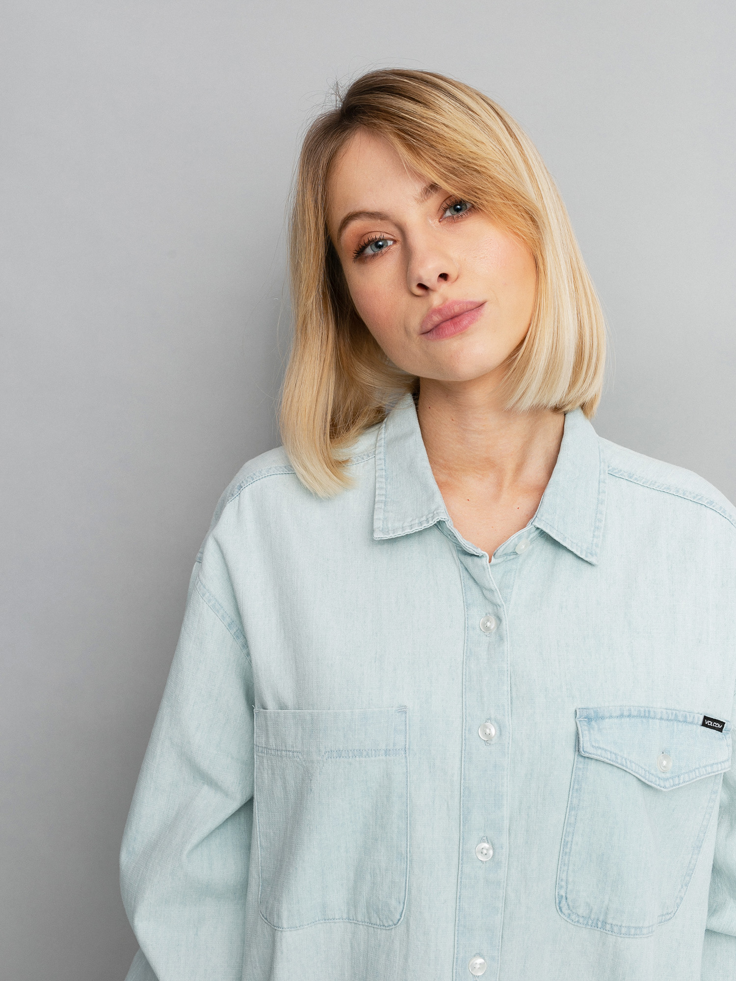 Koszula Volcom Sunday Strut Wmn (sun faded indigo)