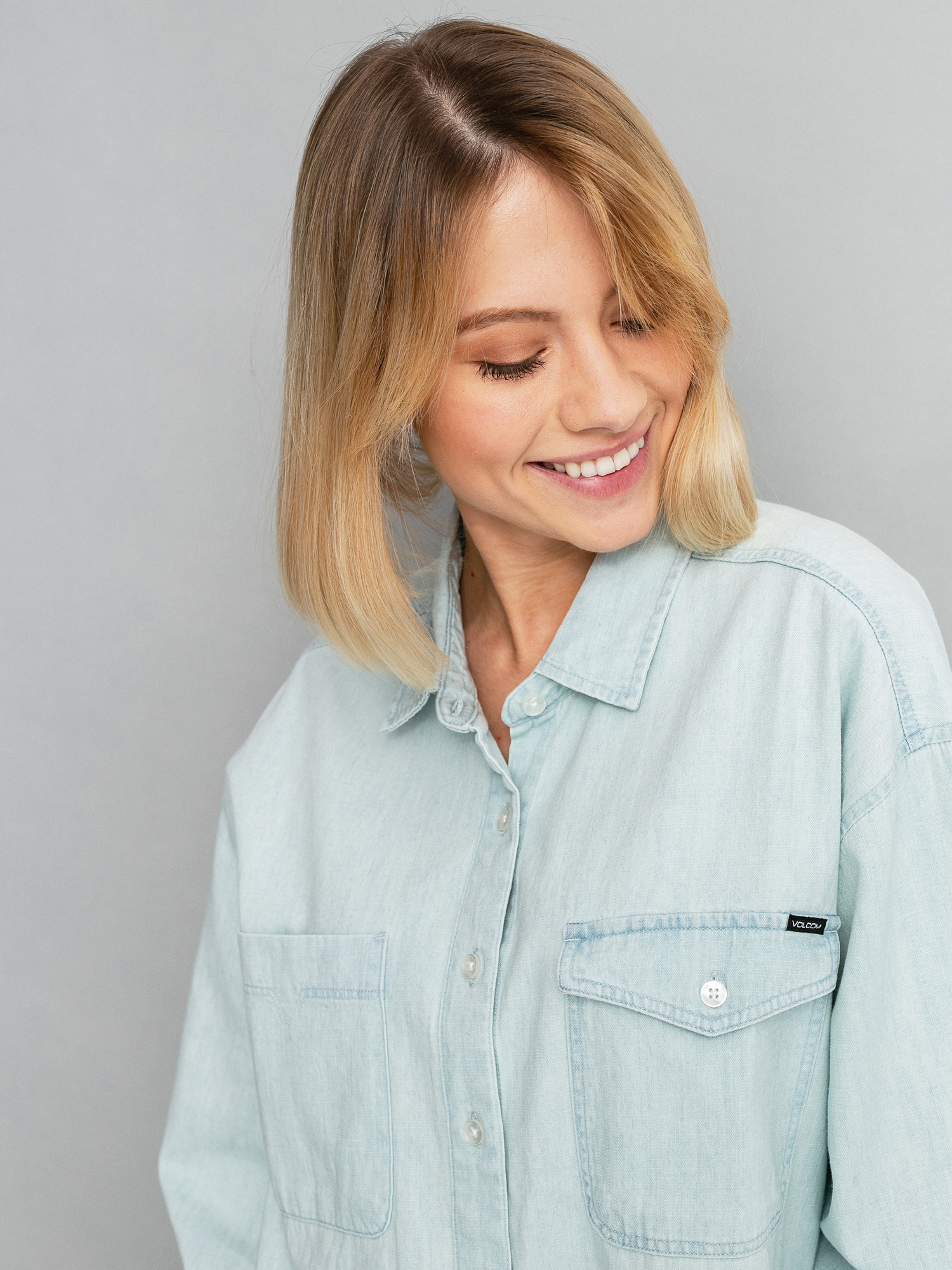 Koszula Volcom Sunday Strut Wmn (sun faded indigo)