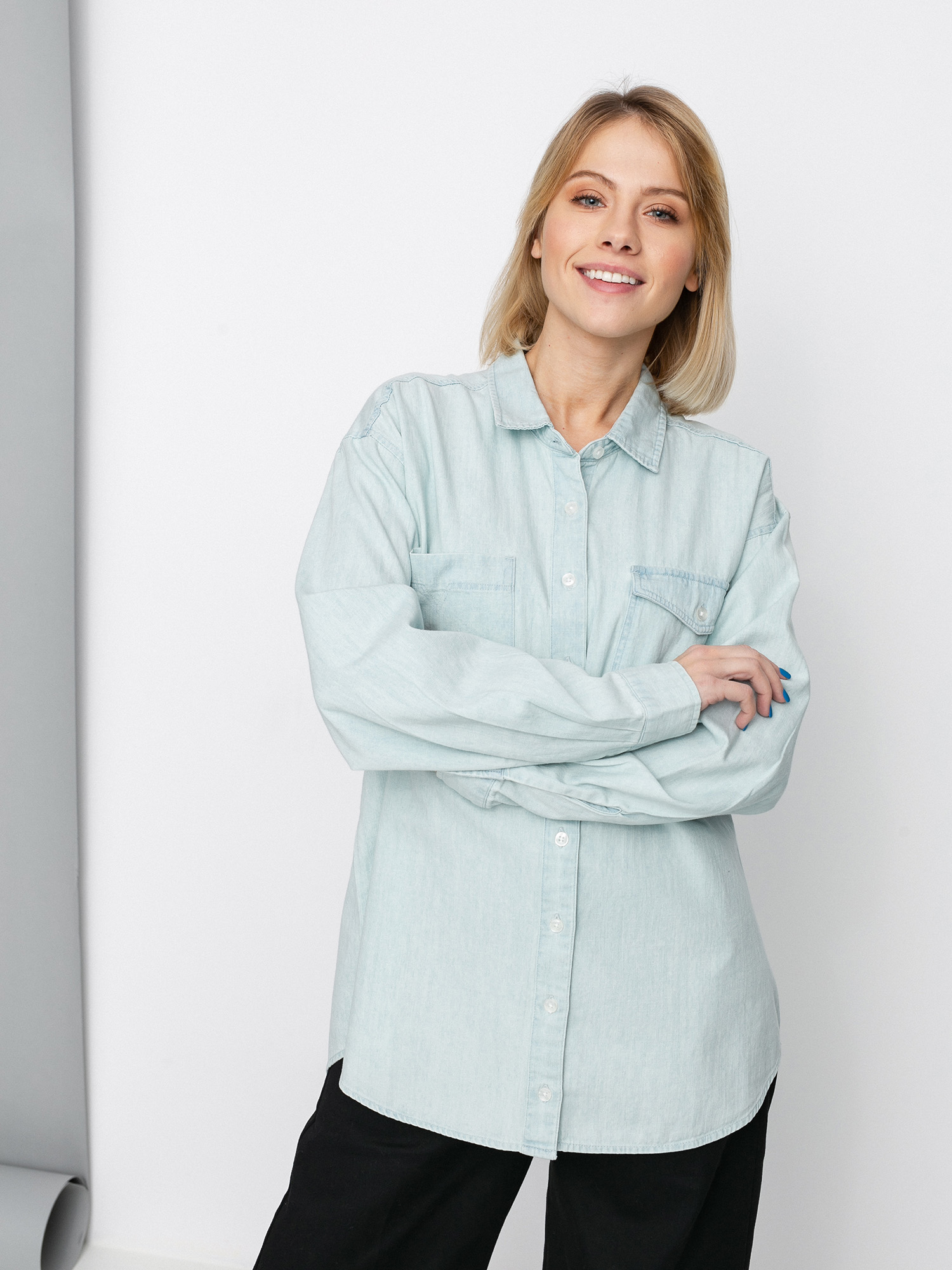Koszula Volcom Sunday Strut Wmn (sun faded indigo)