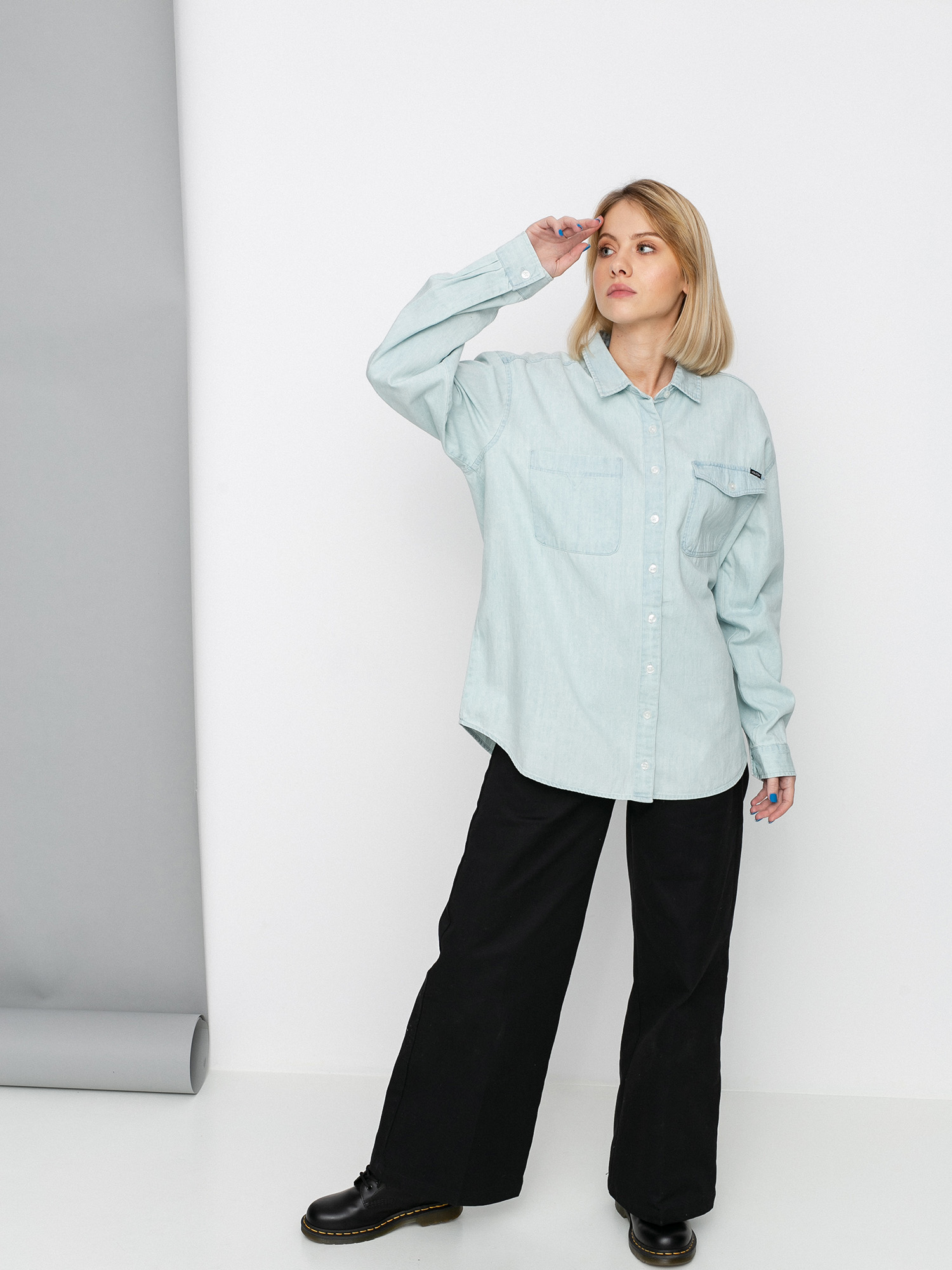Koszula Volcom Sunday Strut Wmn (sun faded indigo)