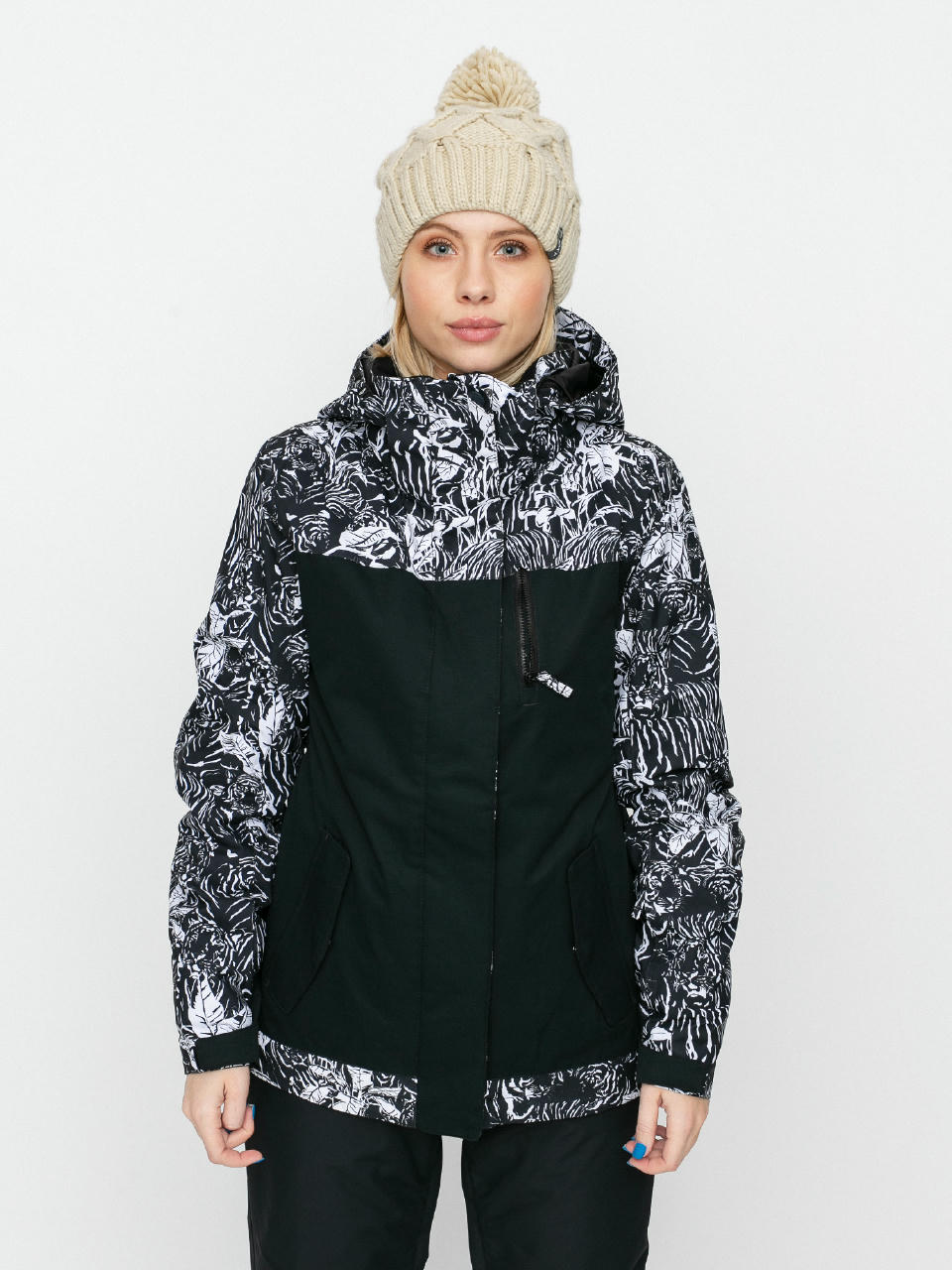 Damska Kurtka snowboardowa Roxy Jetty Block (true black tiger camo)