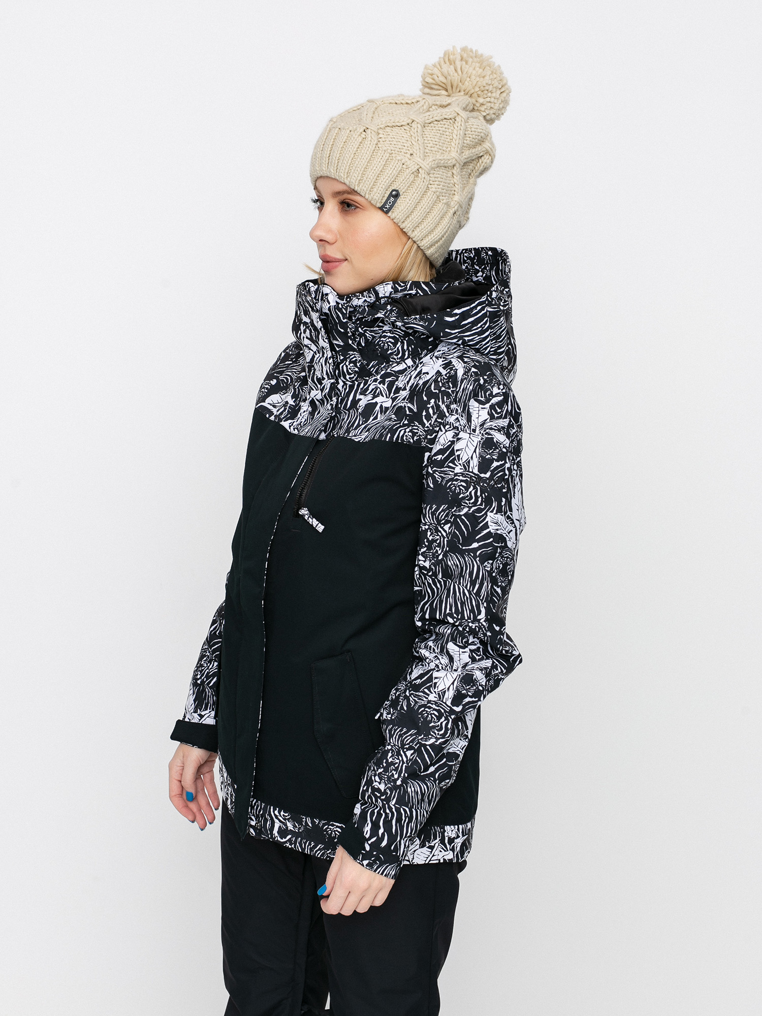 Damska Kurtka snowboardowa Roxy Jetty Block (true black tiger camo)