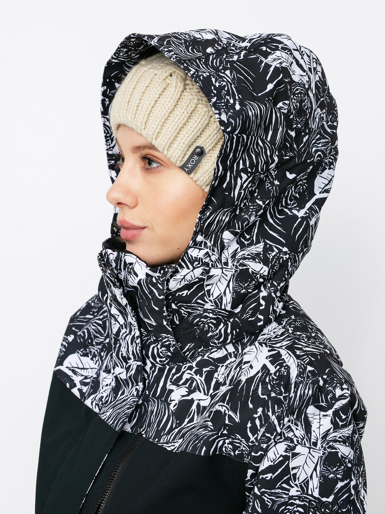 Damska Kurtka snowboardowa Roxy Jetty Block (true black tiger camo)