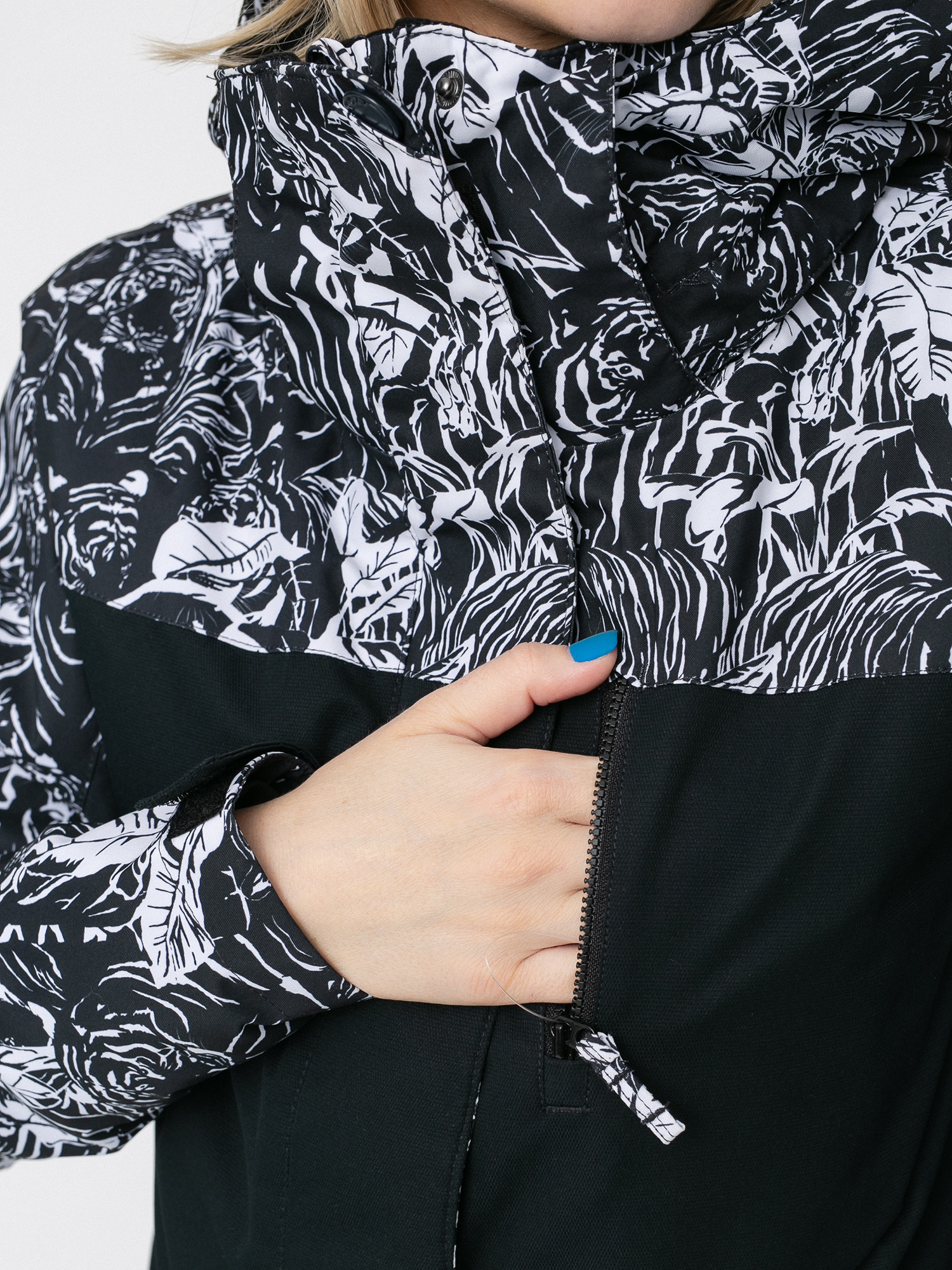 Damska Kurtka snowboardowa Roxy Jetty Block (true black tiger camo)