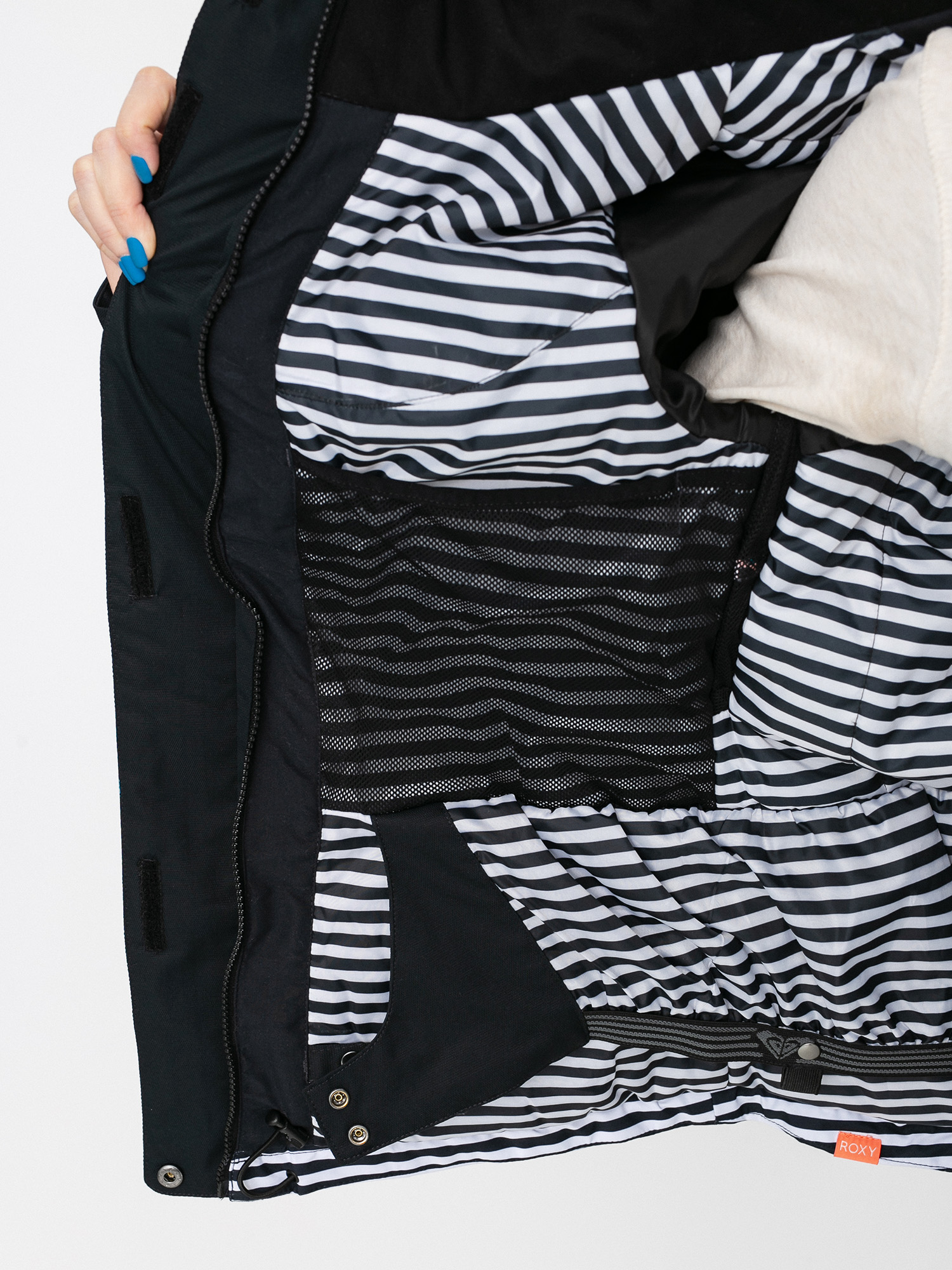 Damska Kurtka snowboardowa Roxy Jetty Block (true black tropical day)