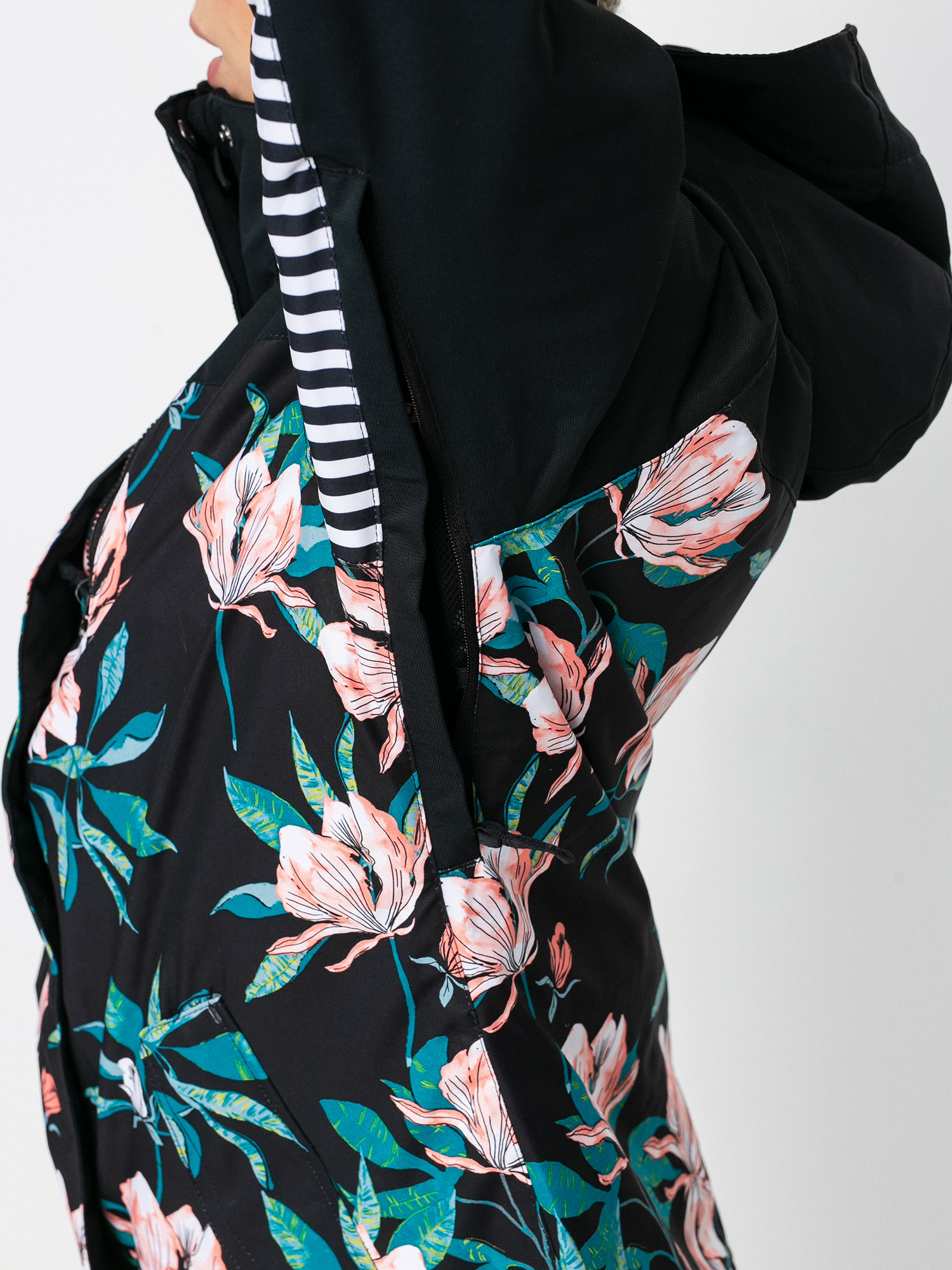Damska Kurtka snowboardowa Roxy Jetty Block (true black tropical day)