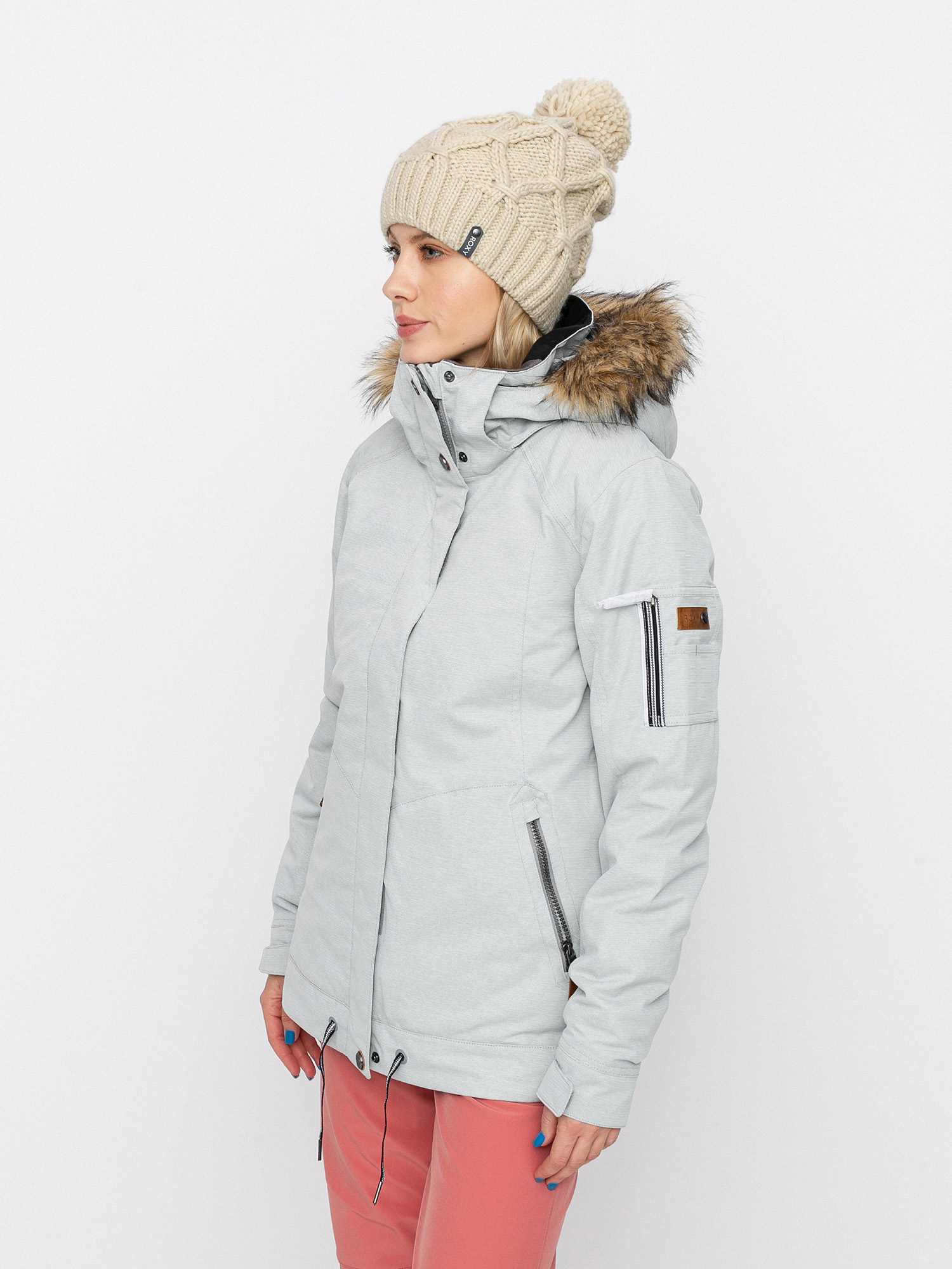Damska Kurtka snowboardowa Roxy Meade (heather grey)