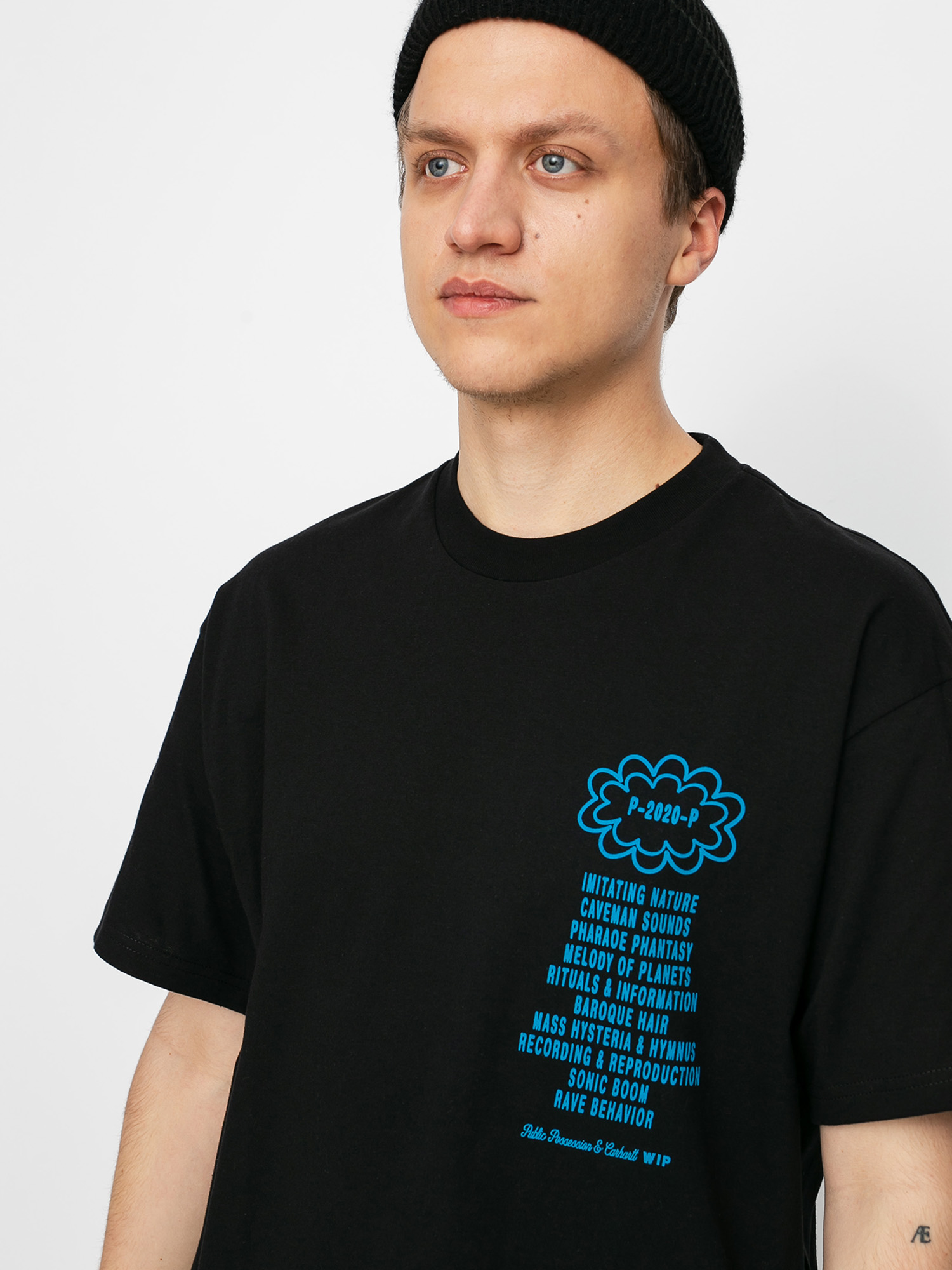 T-shirt Carhartt WIP X Relevant Parties Public Possession (black/blue)