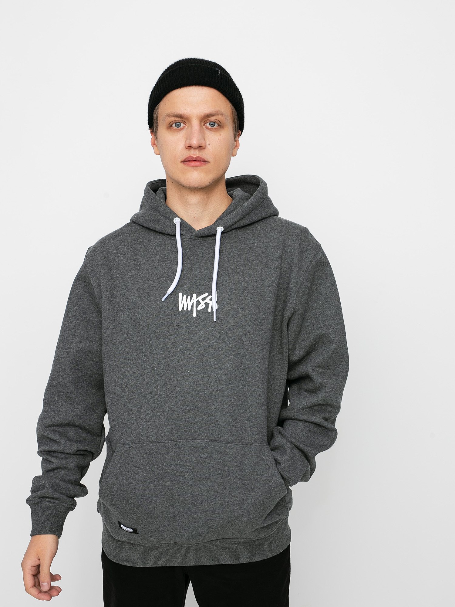 Bluza z kapturem MassDnm Signature Small Logo HD (dark heather grey)