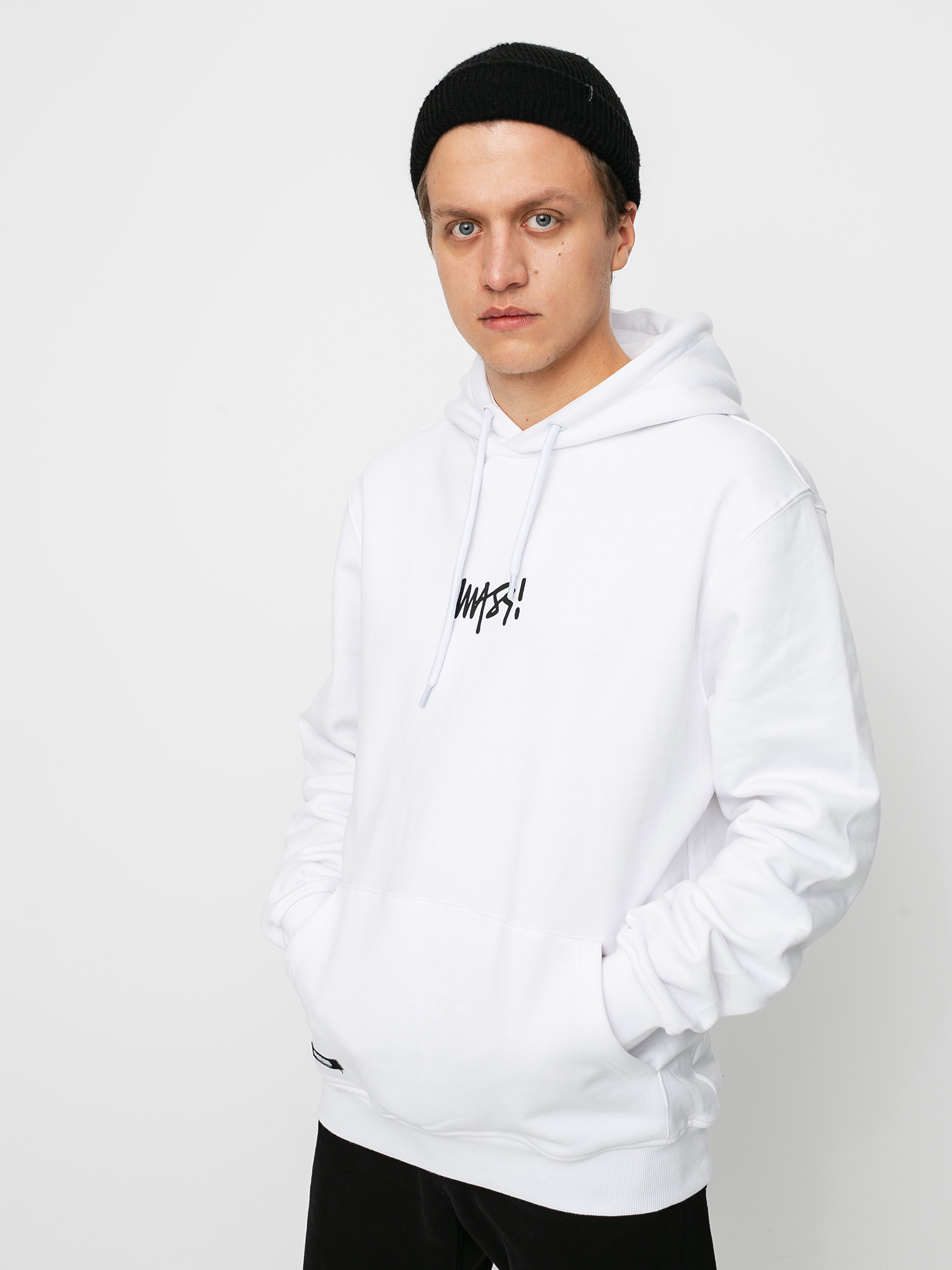 Bluza z kapturem MassDnm Signature Small Logo HD (white)