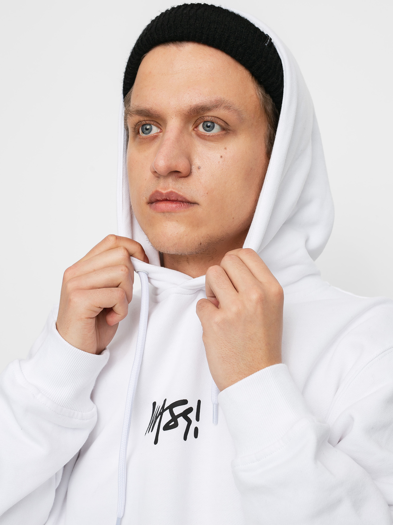 Bluza z kapturem MassDnm Signature Small Logo HD (white)
