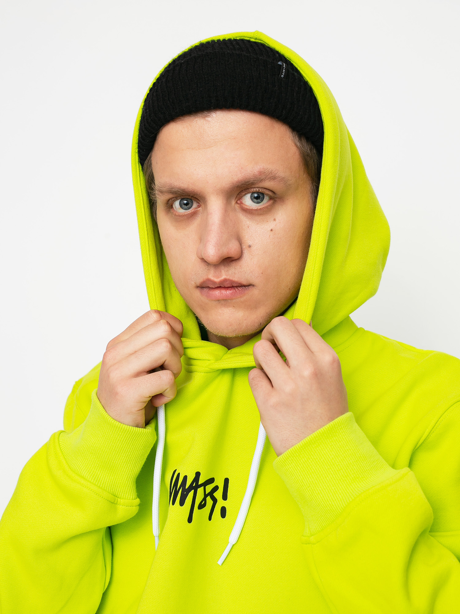 Bluza z kapturem MassDnm Signature Small Logo HD (toxic yellow)