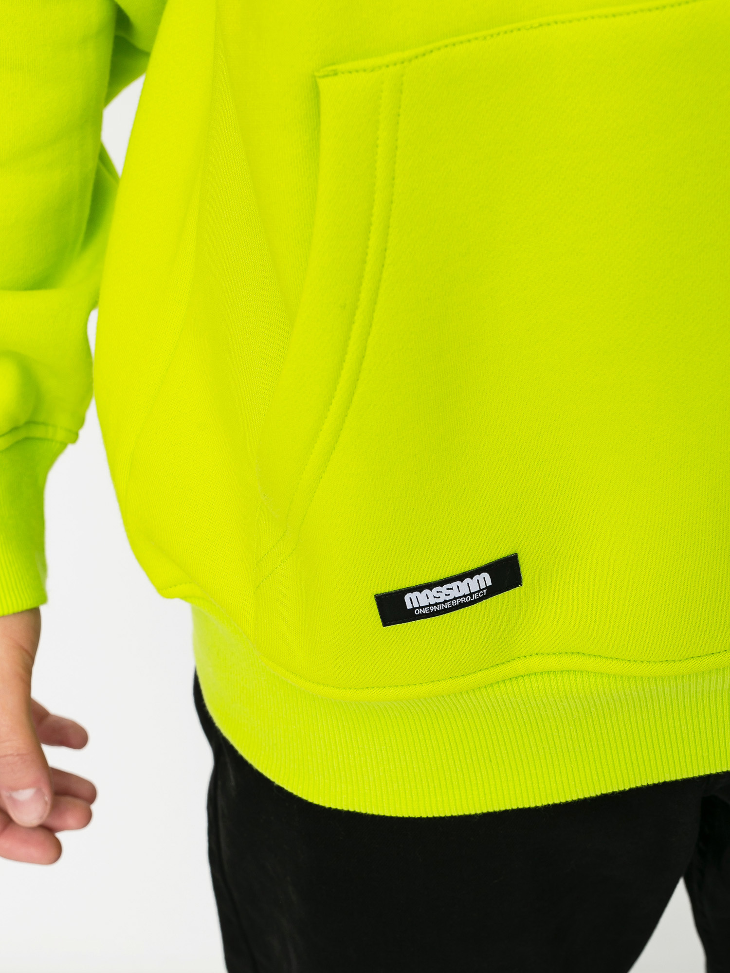 Bluza z kapturem MassDnm Signature Small Logo HD (toxic yellow)