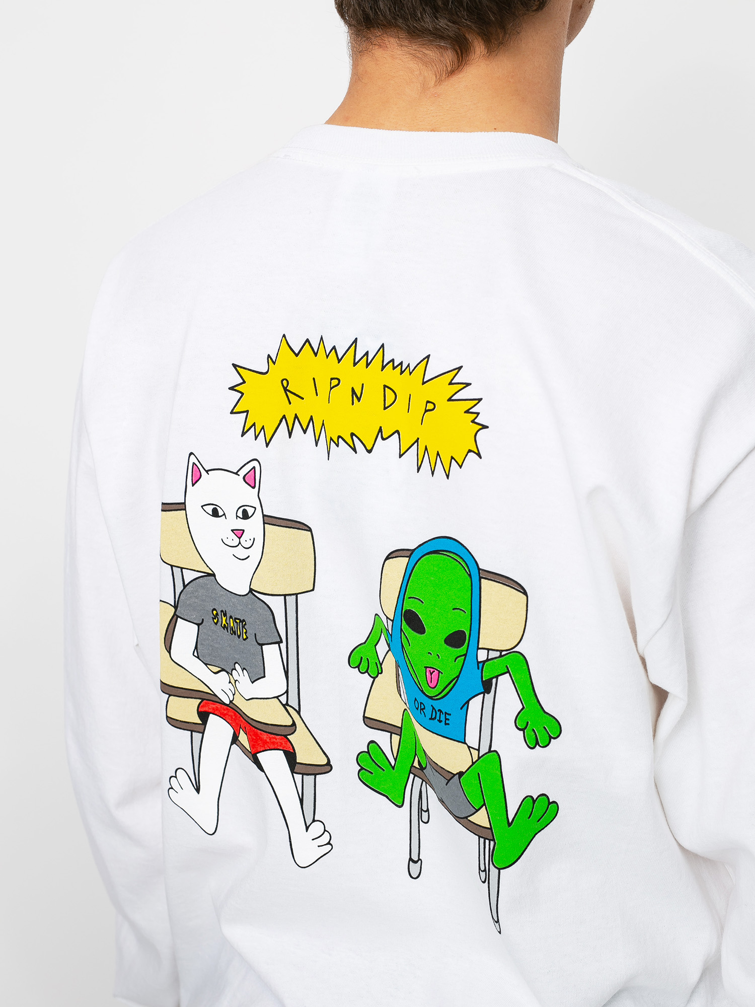 Longsleeve RipNDip Butts Up (white)