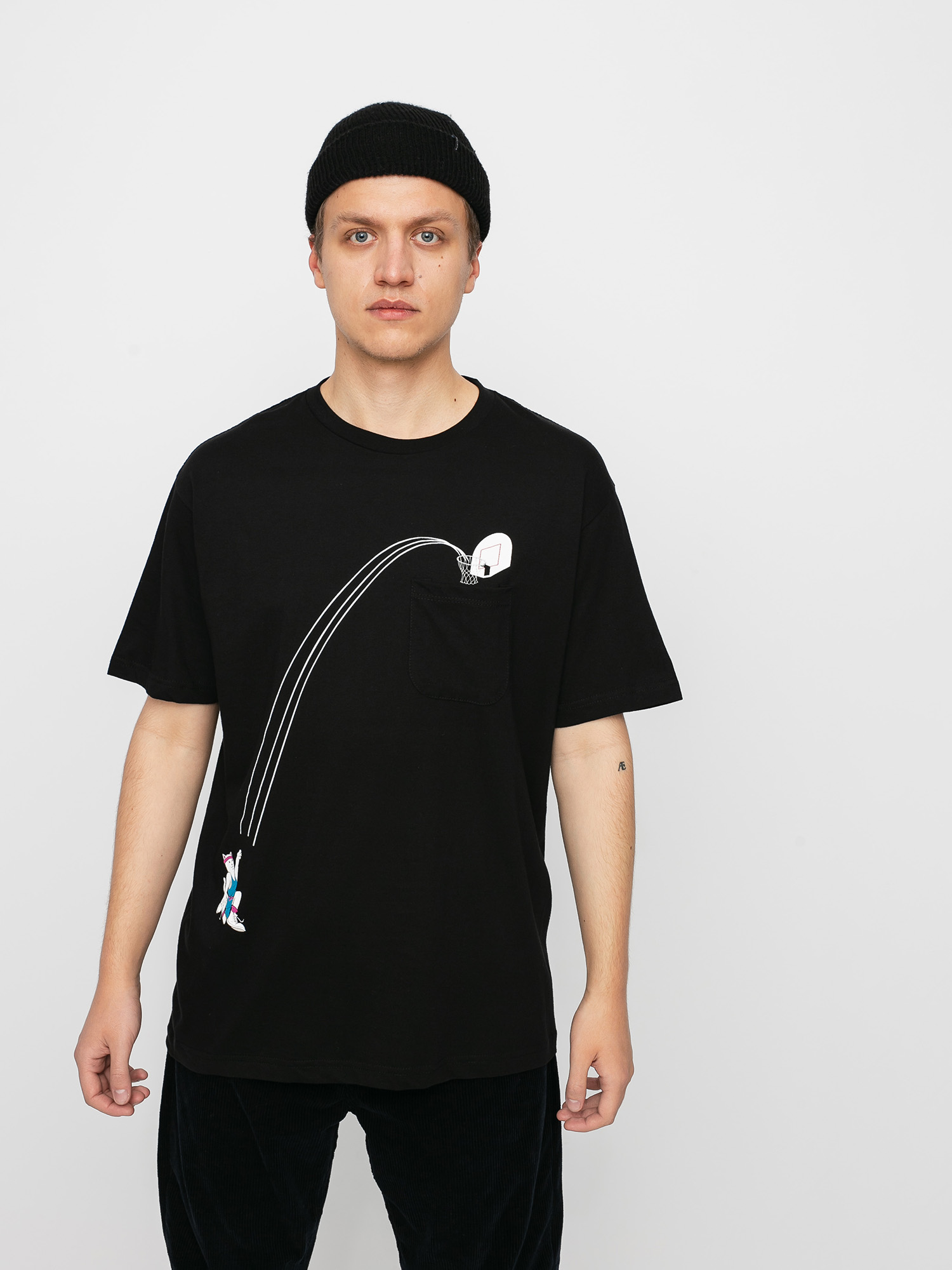 T-shirt RipNDip Hoops Pocket (black)